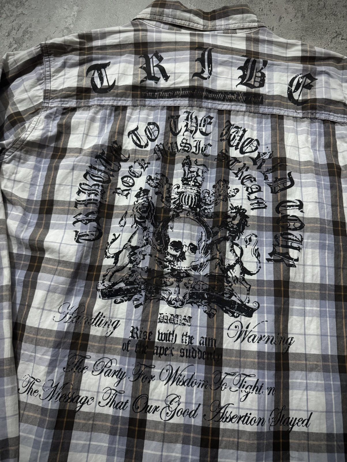 Hysteric Glamour Doast skull gothic poem shirt Size US L / EU 52-54 / 3 - 4 Thumbnail
