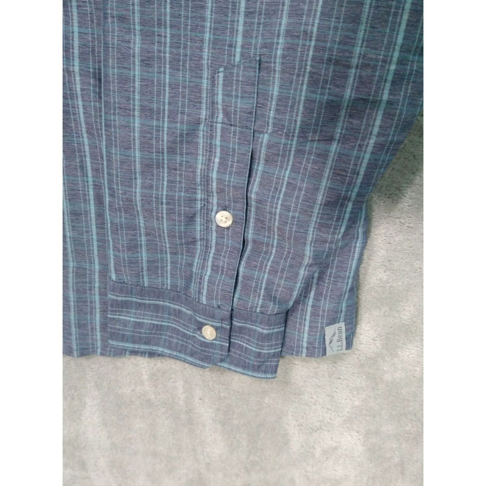 Vintage LL Bean Shirt Mens 2XL Blue Plaid Long Sleeve Button Up Fishing Outdoor Size US XXL / EU 58 / 5 - 3 Thumbnail