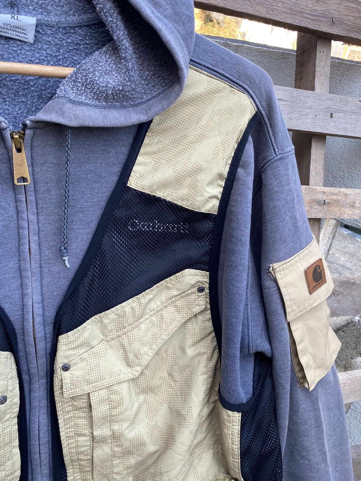 Carhartt Vintage Distressed Carhartt Reworked Utility Hoodie Jacket Size US XXL / EU 58 / 5 - 6 Thumbnail