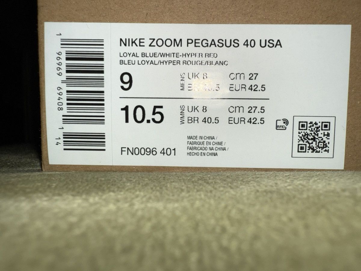 Nike Nike Air Zoom Pegasus 40 “USA USWNT” NEW w/ BOX! size 9 mens Size US 9 / EU 42 - 5 Thumbnail