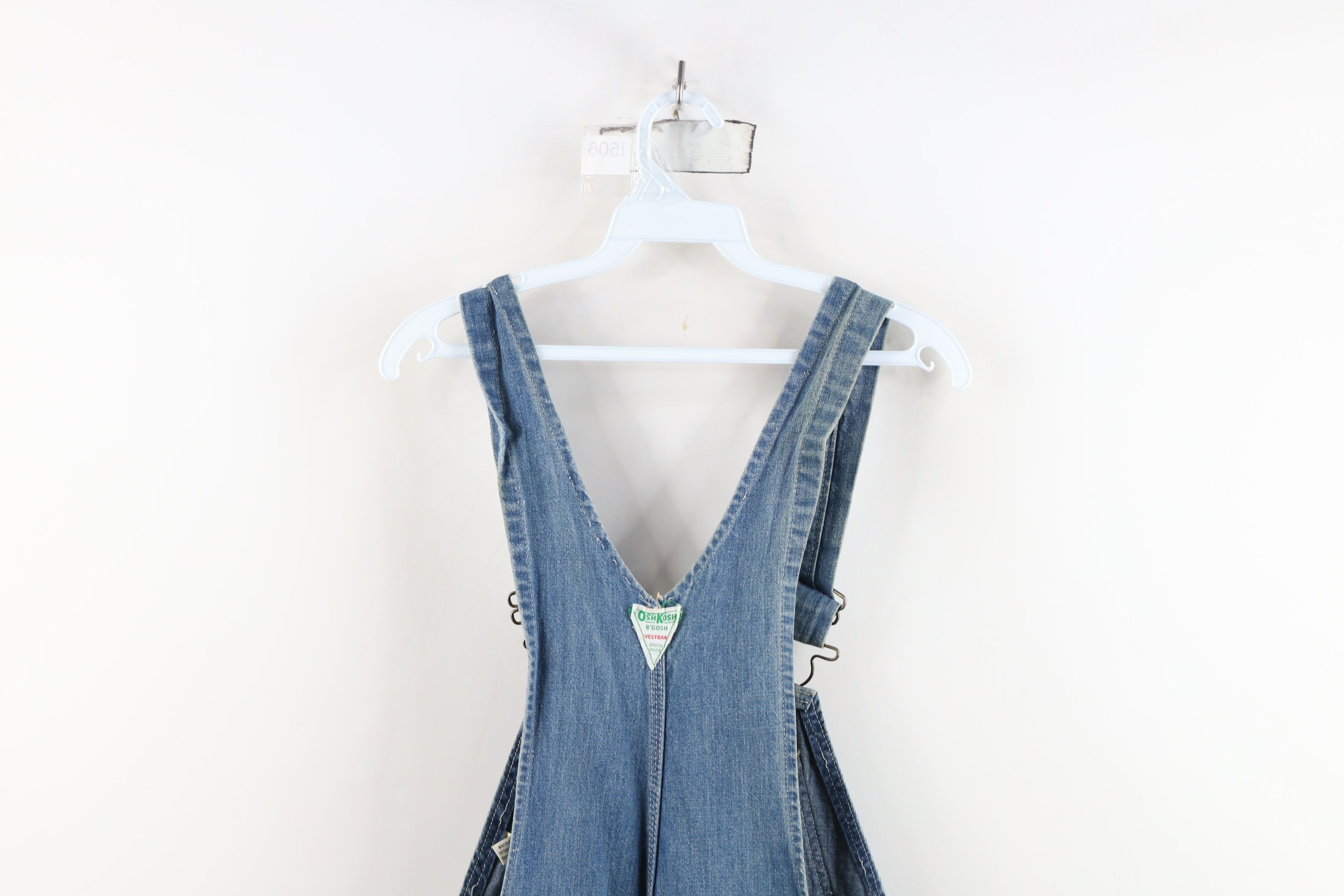 Oshkosh Vintage 60s OshKosh B'Gosh Vestbak Union Made Denim Overalls Size US 30 / EU 46 - 15 Thumbnail