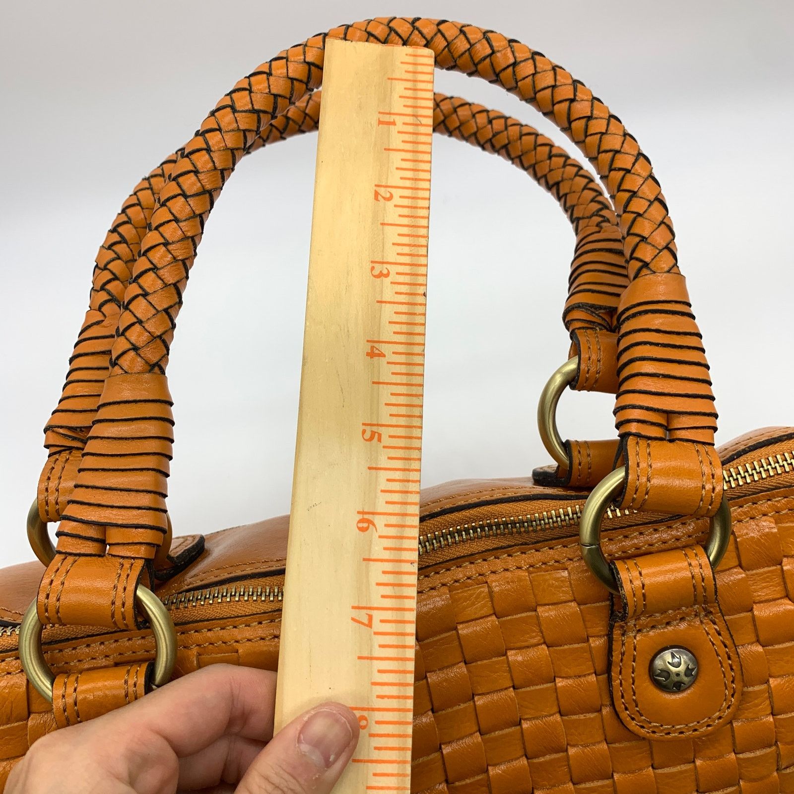 Patricia Nash Discovery Washed Woven Augusta Satchel