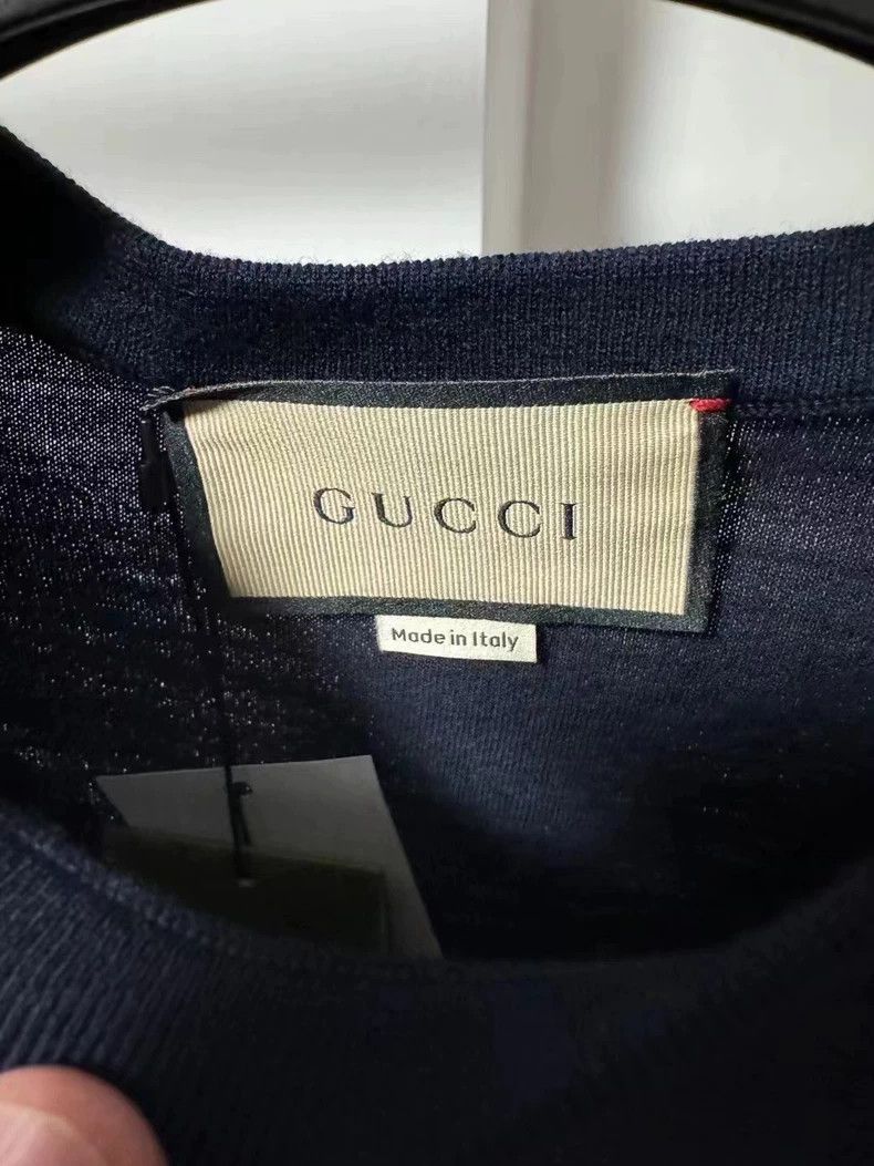 Gucci Gucci Letter pattern printed short-sleeved sweater 2501-Nex Size US XS / EU 42 / 0 - 3 Thumbnail
