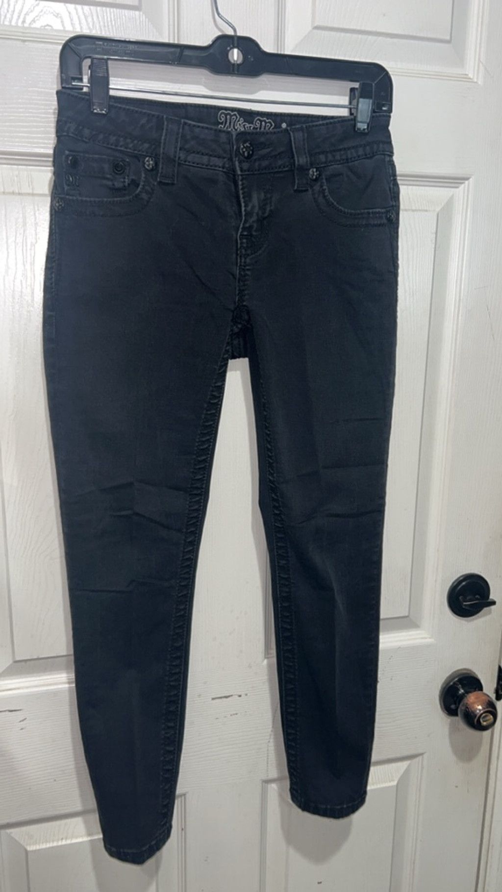 Miss Me womens miss me black jeans w rhinestoned detail Size 30" / US 8 / IT 44 - 3 Thumbnail