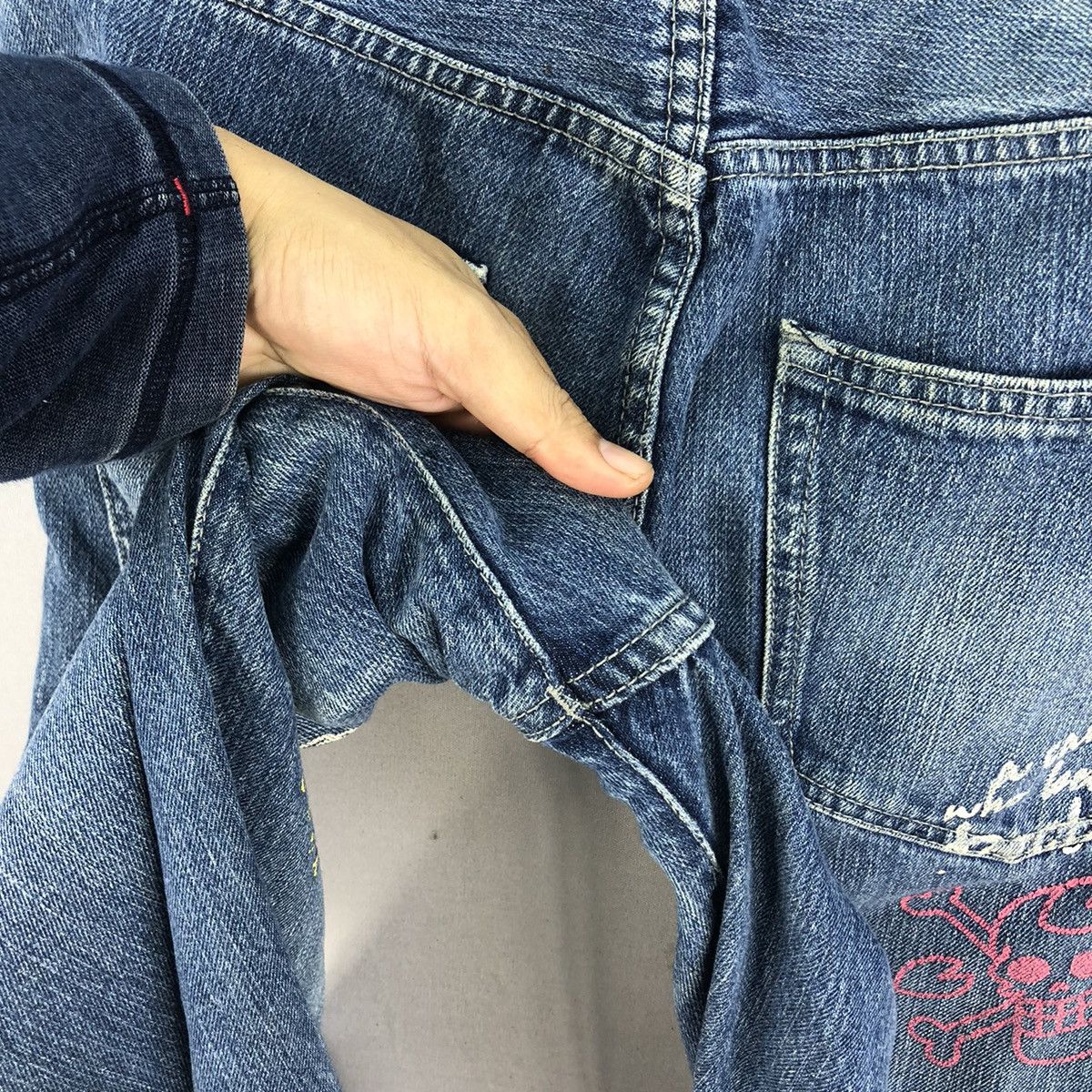 Anime Vintage 00s Anime One Piece “Chopper” Graphic Blue Denim Size US 30 / EU 46 - 8 Thumbnail