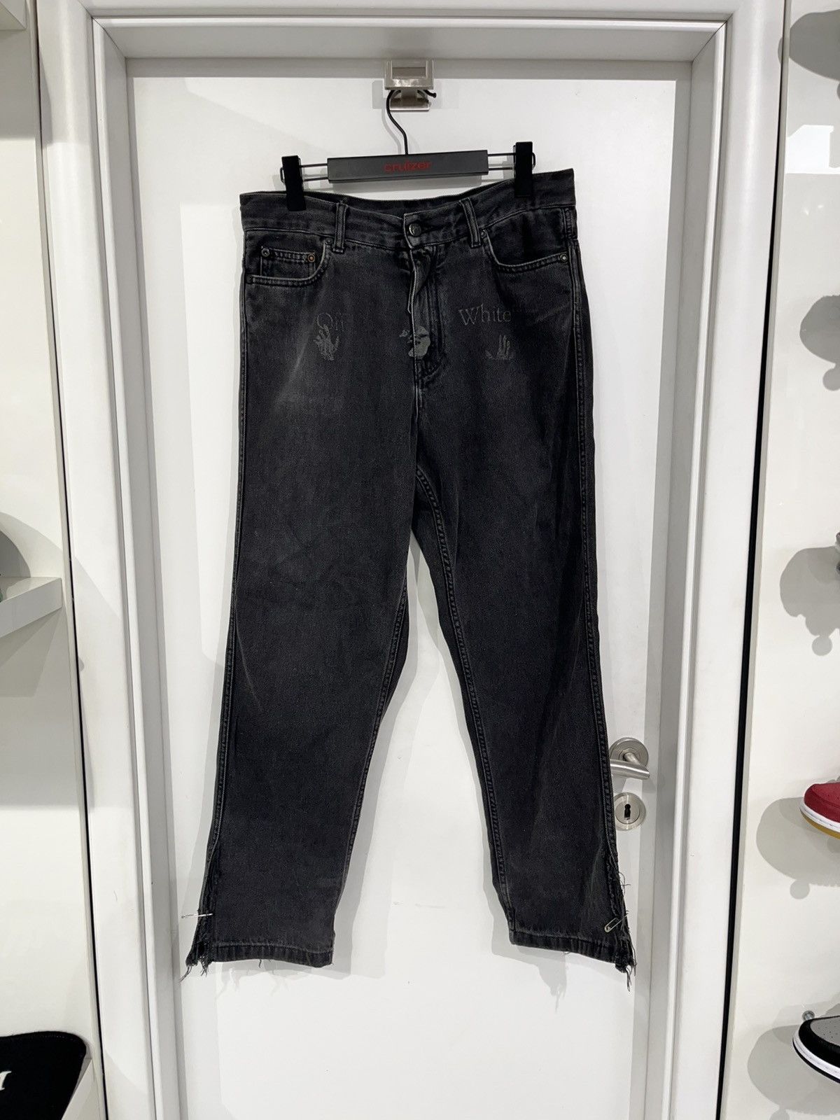 Off-White Off-White Denim Logo Jeans Black Size US 30 / EU 46 - 1 Thumbnail