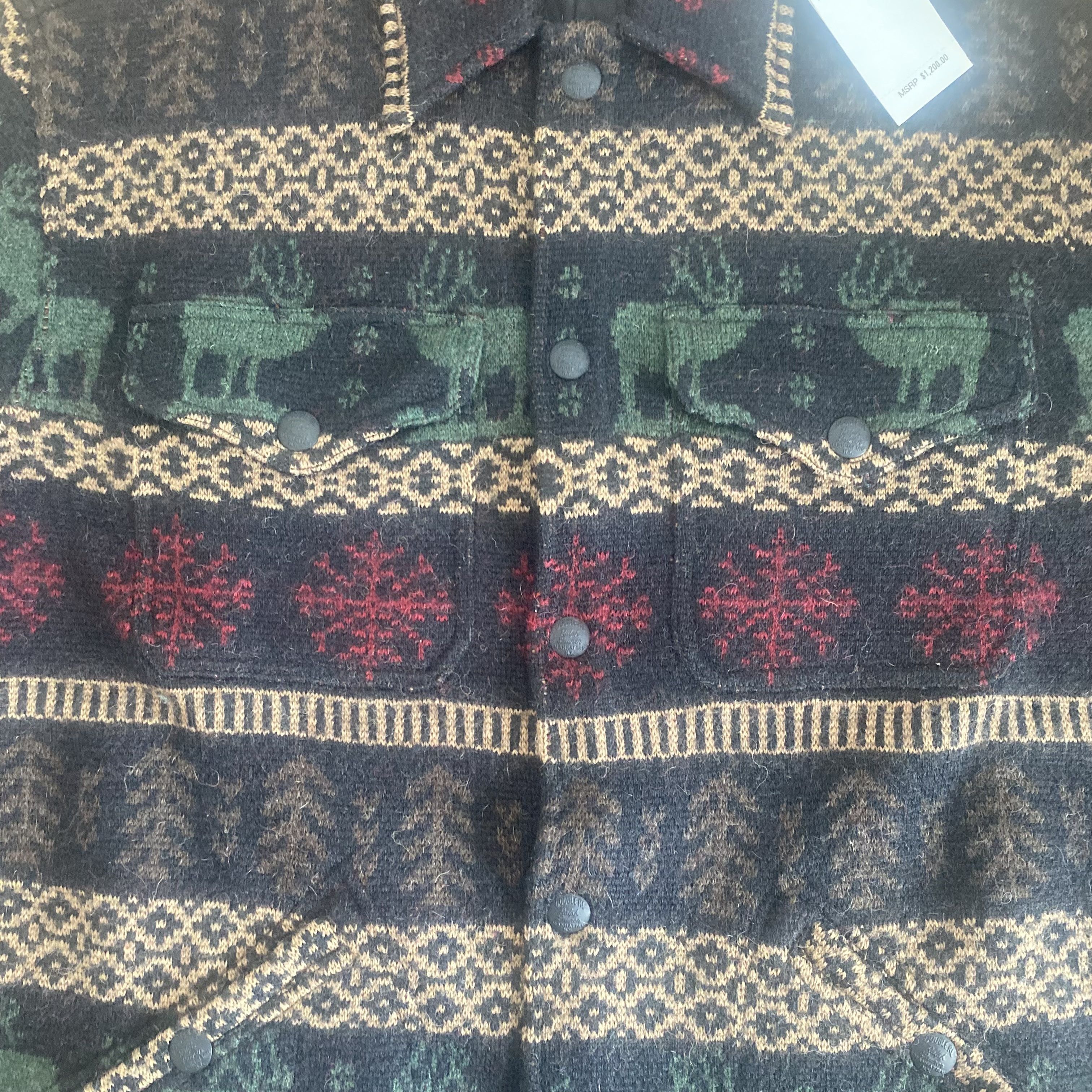 RRL Ralph Lauren RRL Double RL Navajo Aztec Nordic Sweater Overshirt Workwear Size US L / EU 52-54 / 3 - 3 Thumbnail