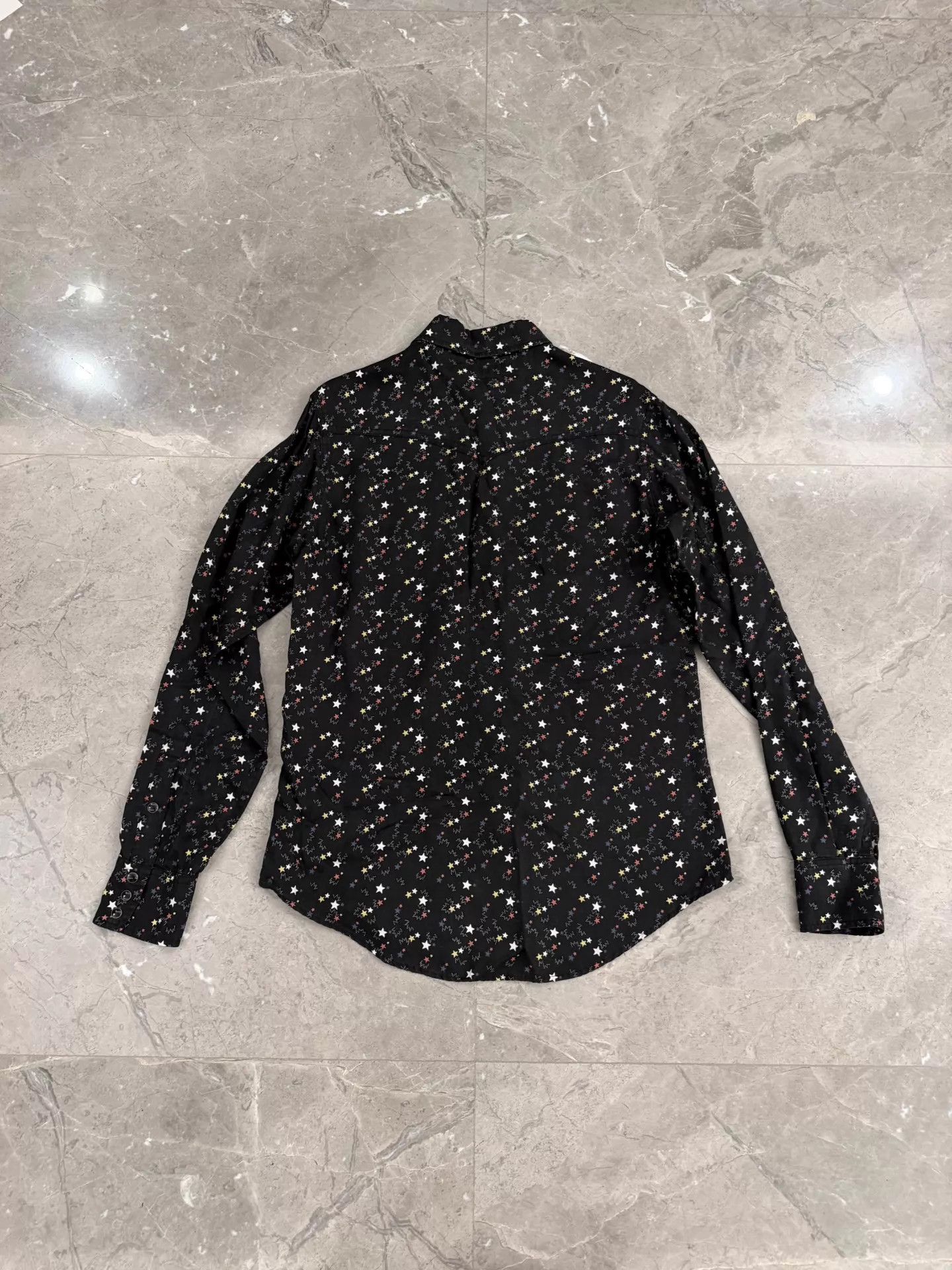 Saint Laurent Paris Saint Laurent SLP Star Print Black Shirt Size US S / EU 44-46 / 1 - 2 Thumbnail