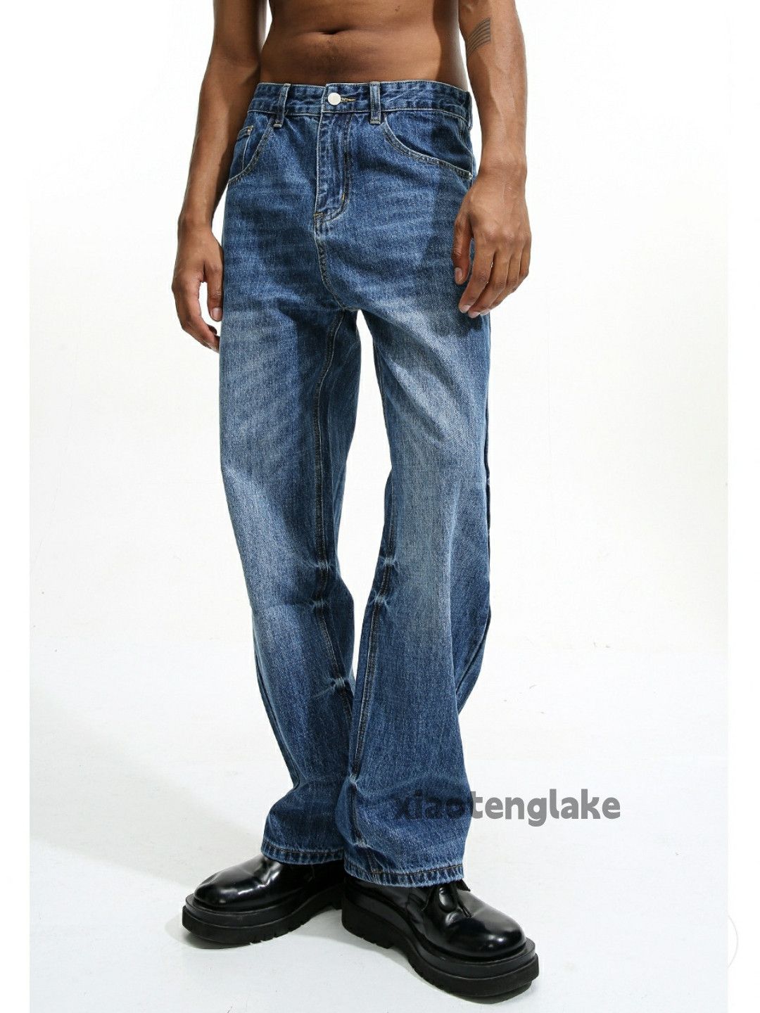 Jean × Vintage washed faded cleanfit yuppie y2k skate hiphop jeans Size US 32 / EU 48 - 5 Thumbnail