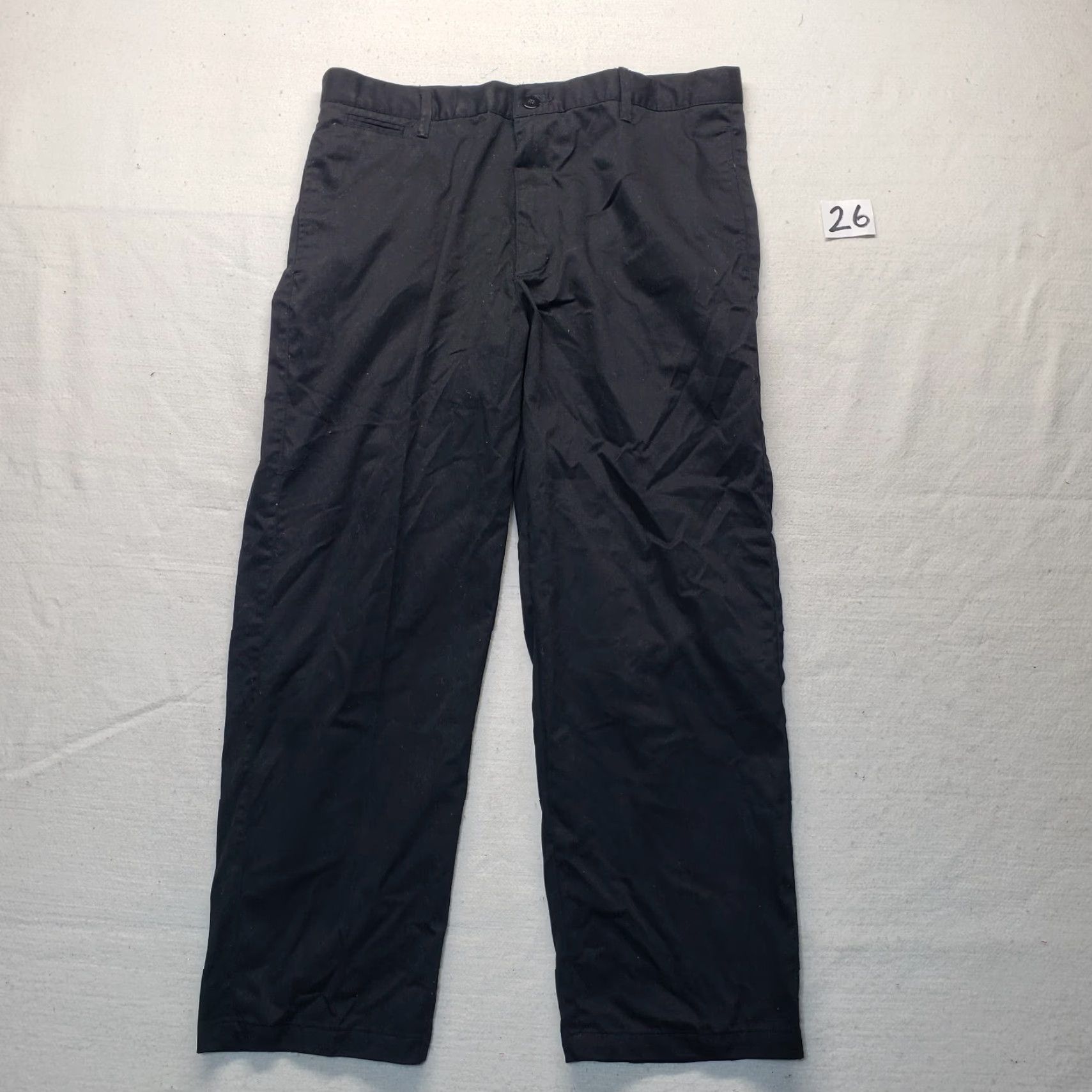 Vintage Carolina Bay Pants Black Flat Front Adult Men's Size 38 Inseam 30 in Cotton Polyester Dress Pants Men's Size US 38 / EU 54 - 2 Thumbnail