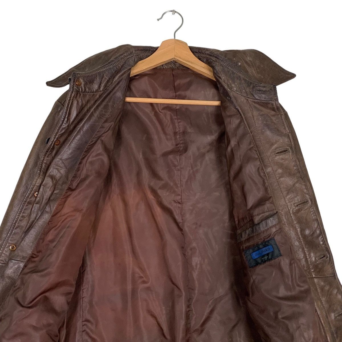 Japanese Brand Rare CIGAR BRANCH Genuine Leather Overcoat #0452-C21 Size US M / EU 48-50 / 2 - 12 Thumbnail