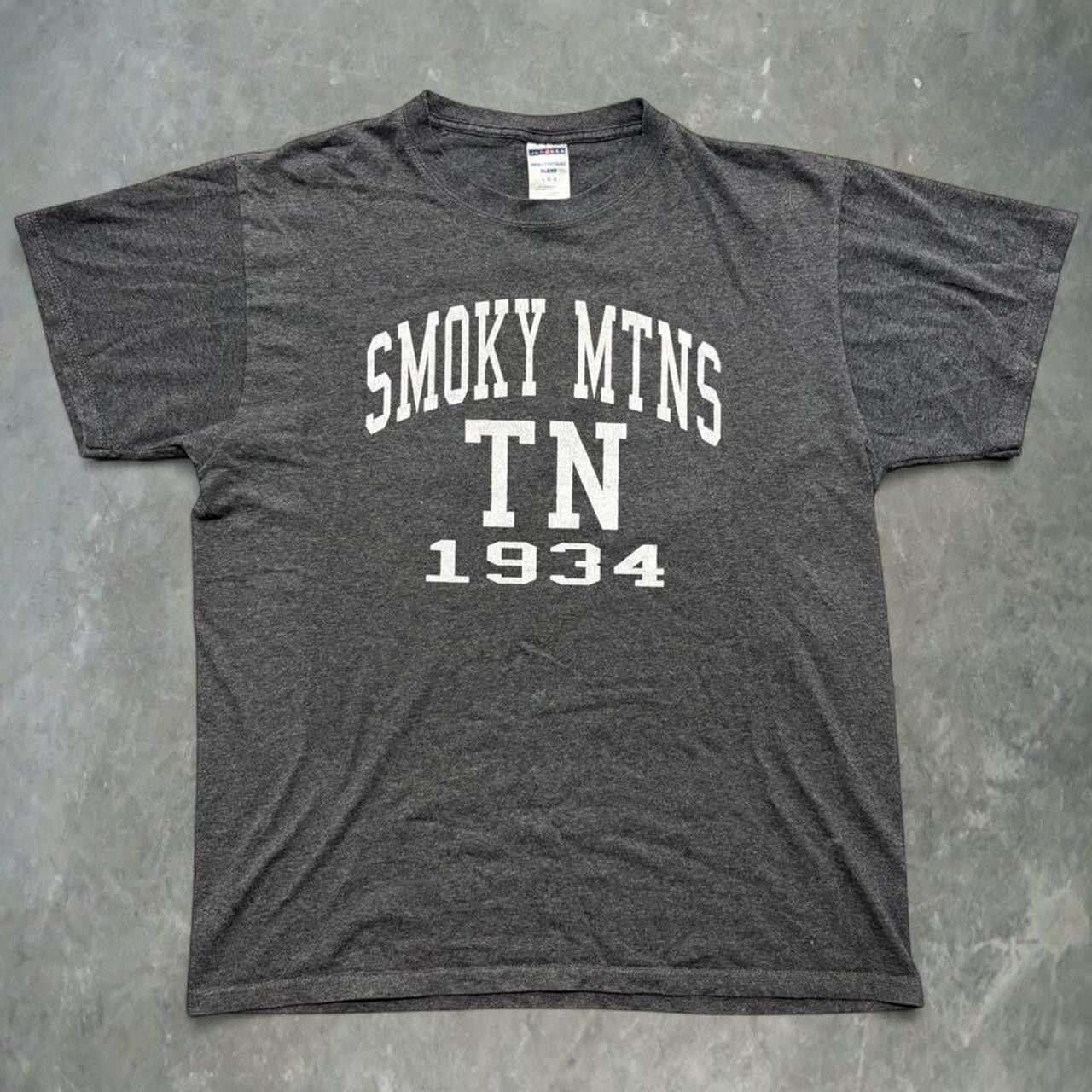 Vintage Crazy Vintage Y2K/2000s Smokey Mountains Tennessee Grey Graphic Tee! Size US L / EU 52-54 / 3 - 1 Thumbnail