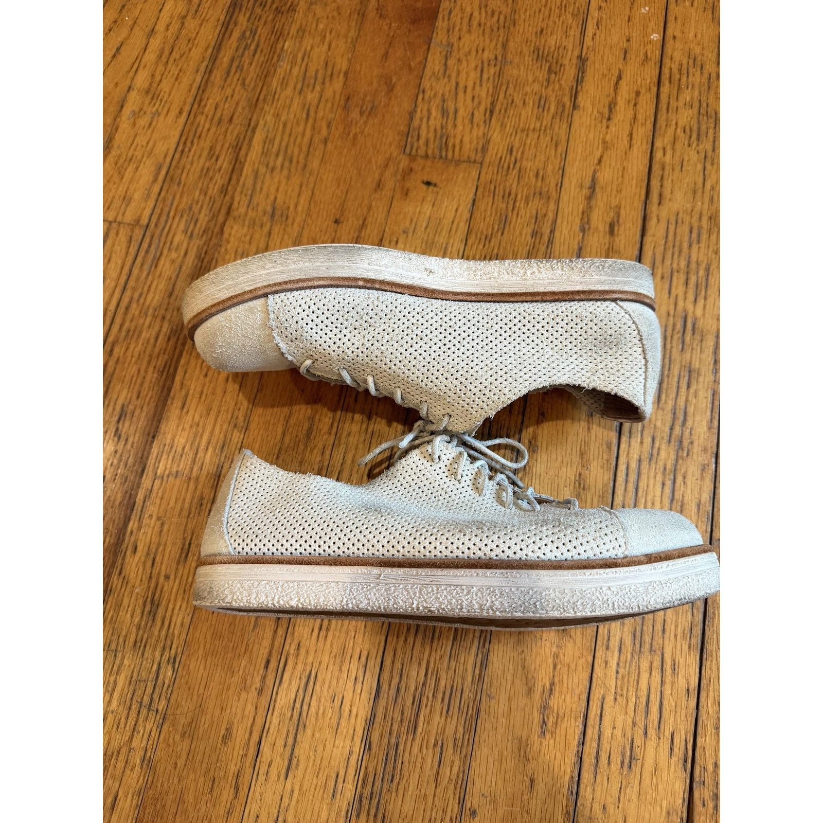 Kork-Ease Kork-Ease Shoes Size 8M Beige Perforated Leather Lace Up Size US 8 / IT 38 - 6 Thumbnail
