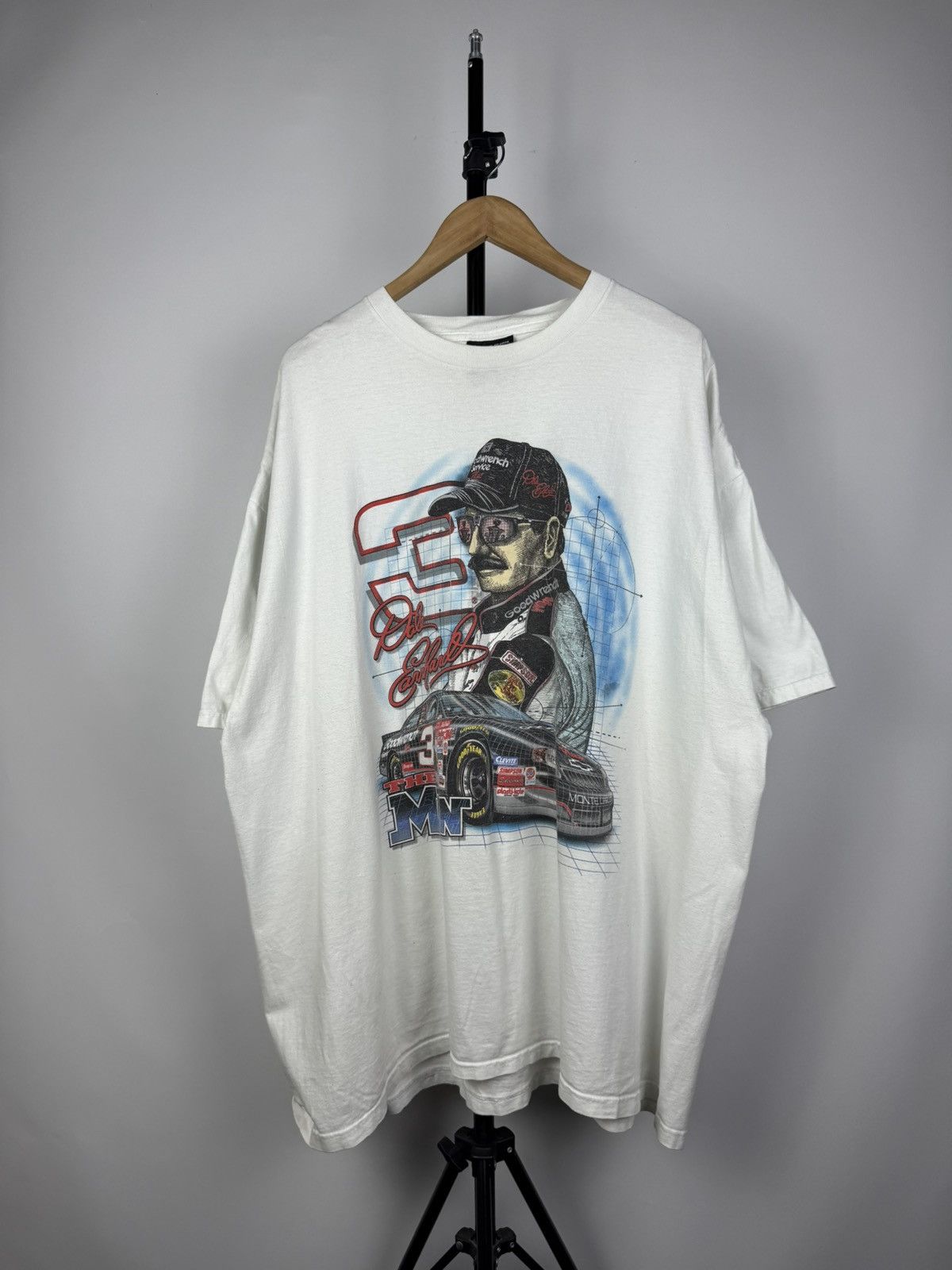 NASCAR × Vintage Vintage 90s Dale Earnhardt NASCAR Racing 3 T-Shirt Size US XXL / EU 58 / 5 - 1 Thumbnail