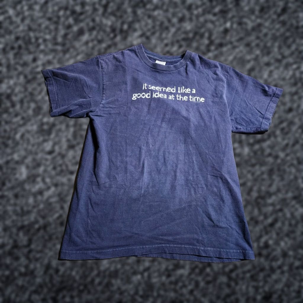 IDEA VINTAGE Cygnus Shirt Adult XL Blue It Seemed Like A Good Idea At The Time 90s Womens Size XL / US 12-14 / IT 48-50 - 1 Thumbnail