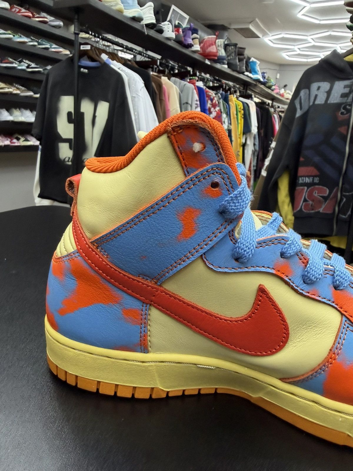Nike Size 9 - Nike Dunk High 1985 SP Acid Wash Orange Size US 9 / EU 42 - 8 Thumbnail