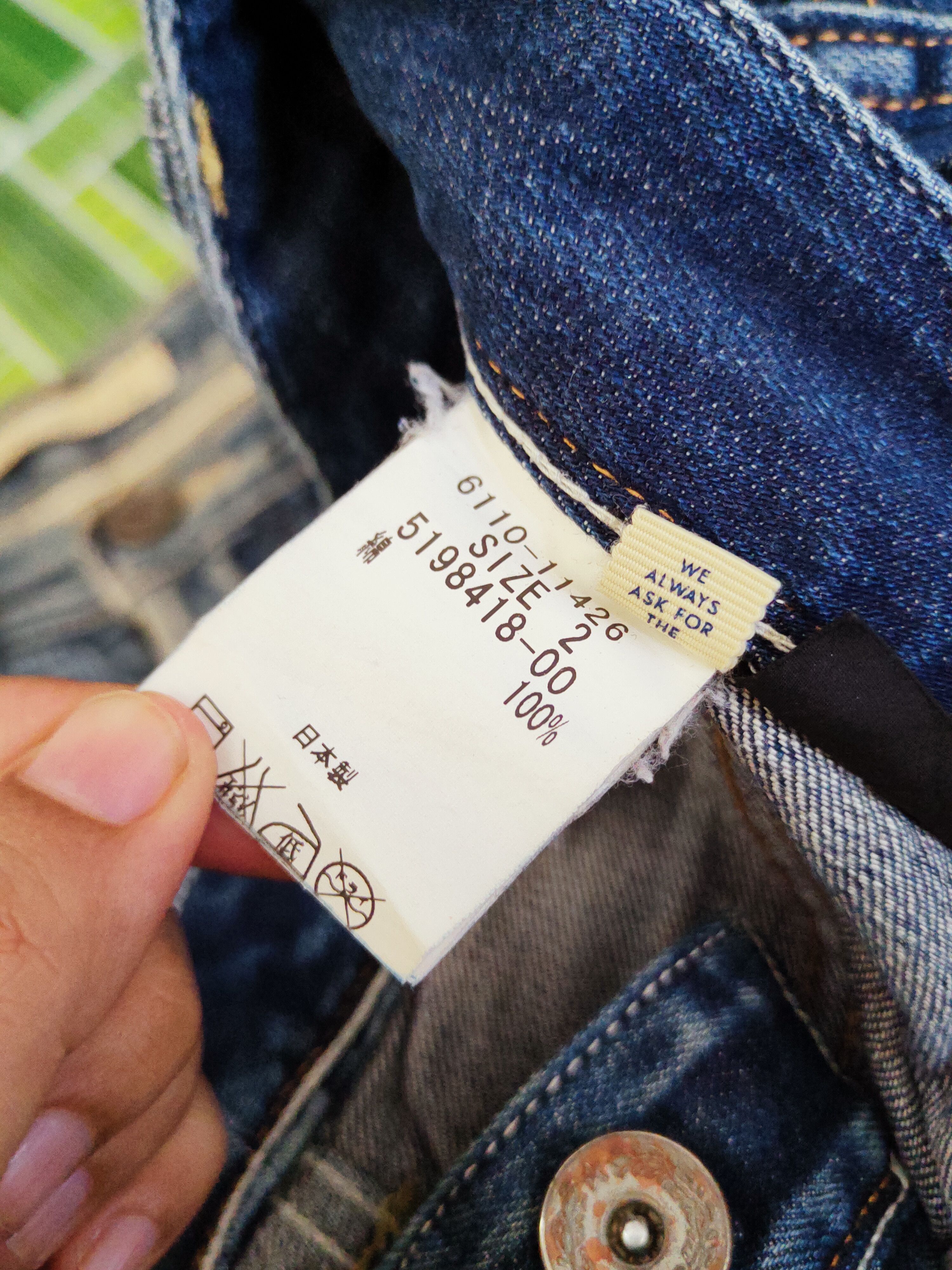 Japanese Brand Lip Star Dark Blue Distressed Ripped Jeans #W222 Size 31" - 15 Thumbnail