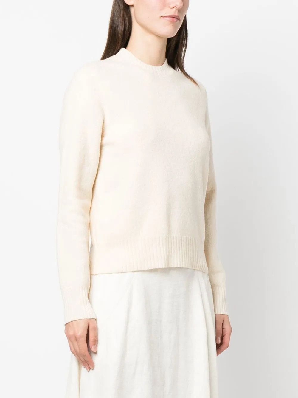 Jil Sander o1y1025 Crewneck Sweater in Cream Size M / US 6-8 / IT 42-44 - 2 Thumbnail