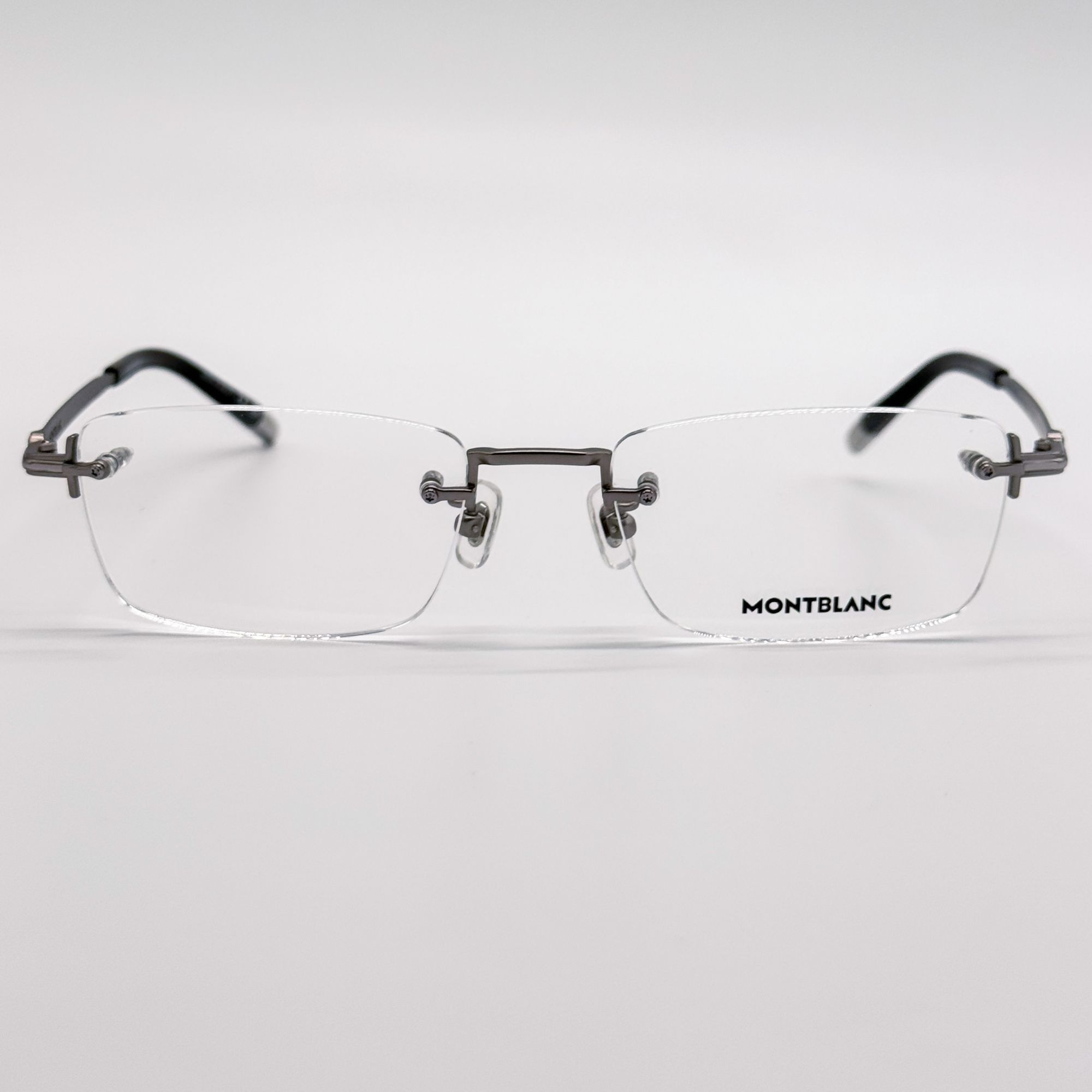 Montblanc NEW MONTBLANC EYEGLASSES MB0132O 002 RUTHENIUM MEN EYEWEAR Size ONE SIZE - 3 Thumbnail