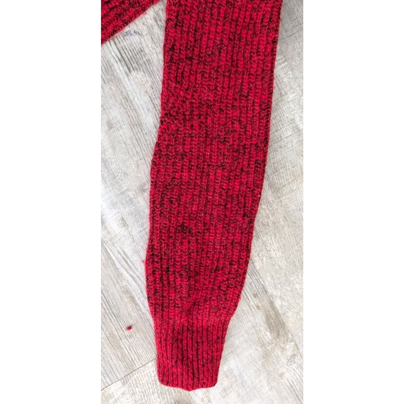 Athleta Athleta Sierra Sweater Red & Black Marled Wool Blend Chunky Knit Crewneck S Size S / US 4 / IT 40 - 4 Thumbnail