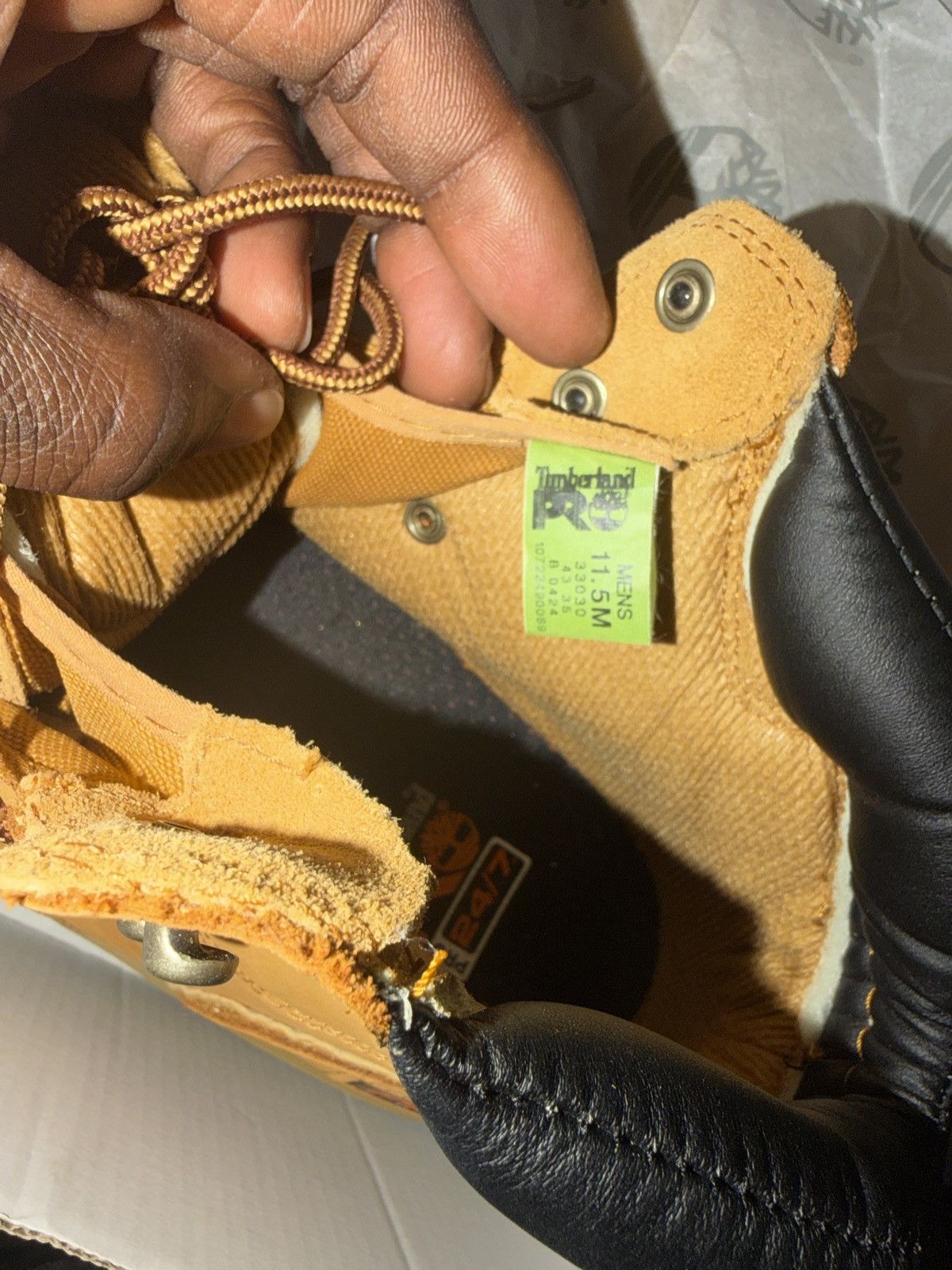 Timberland Timberland Men's Wheat Leather Boots Size US 11.5 / EU 44-45 - 5 Thumbnail