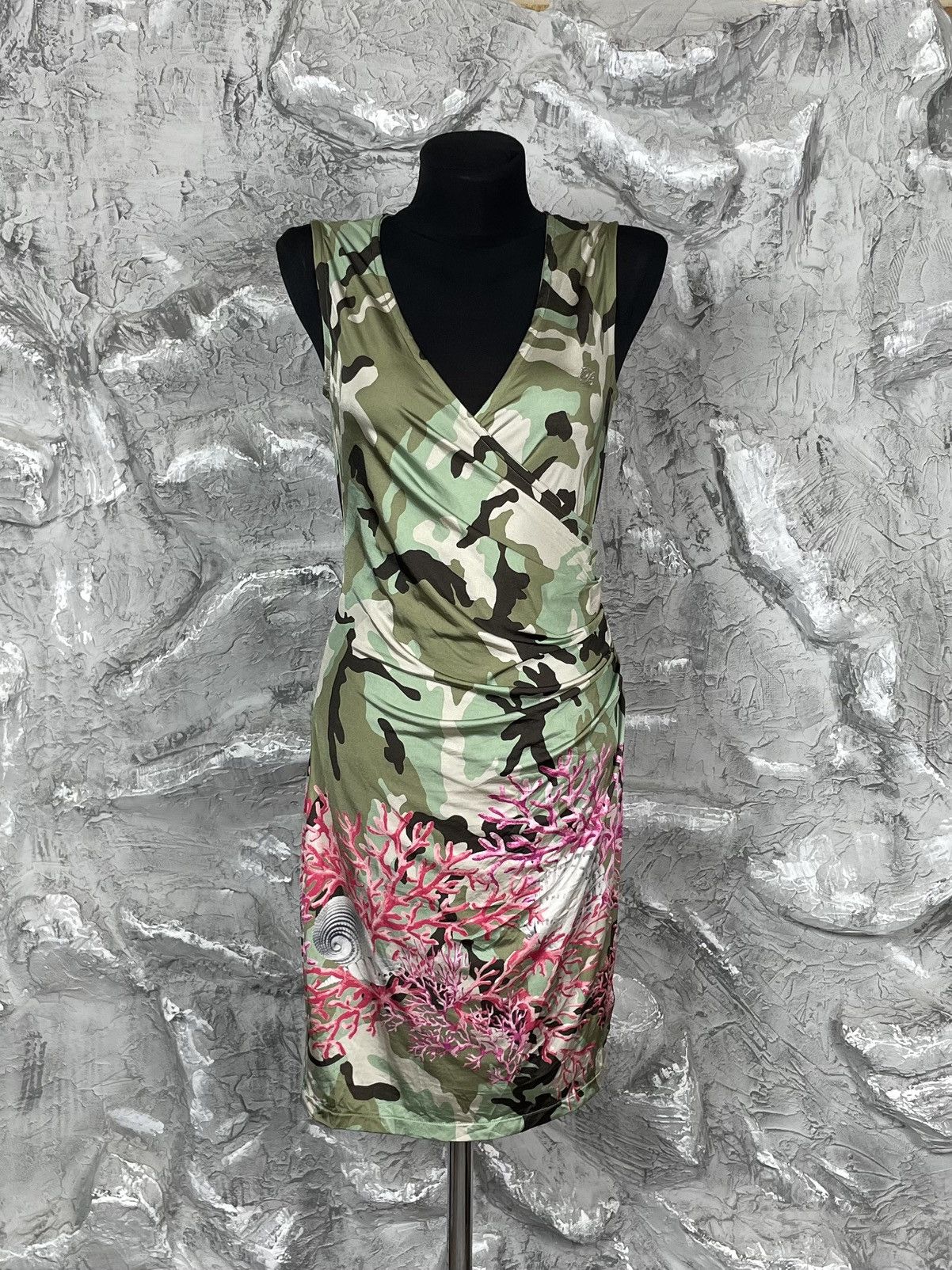 Blumarine Bluemarine Rare Vintage Dress Camo / Corrals Pattern Y2K Size S / US 4 / IT 40 - 2 Thumbnail