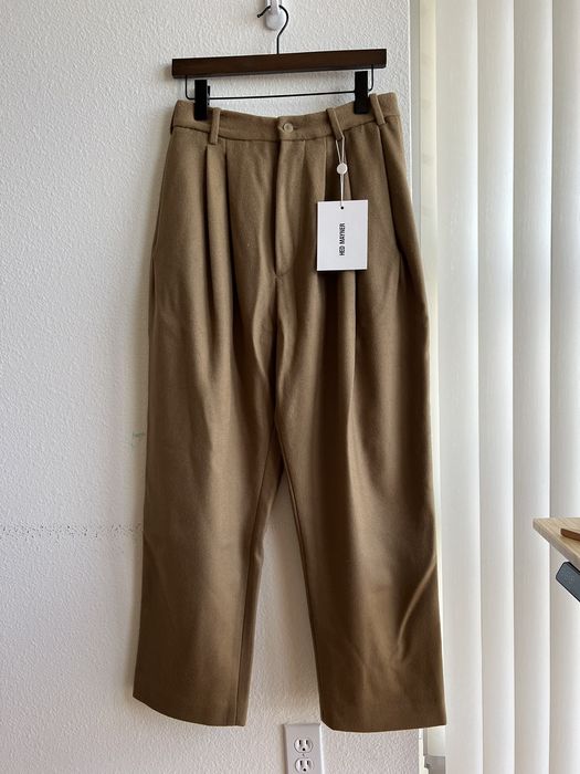 Hed Mayner Pleated Trousers Camel XS | Grailed