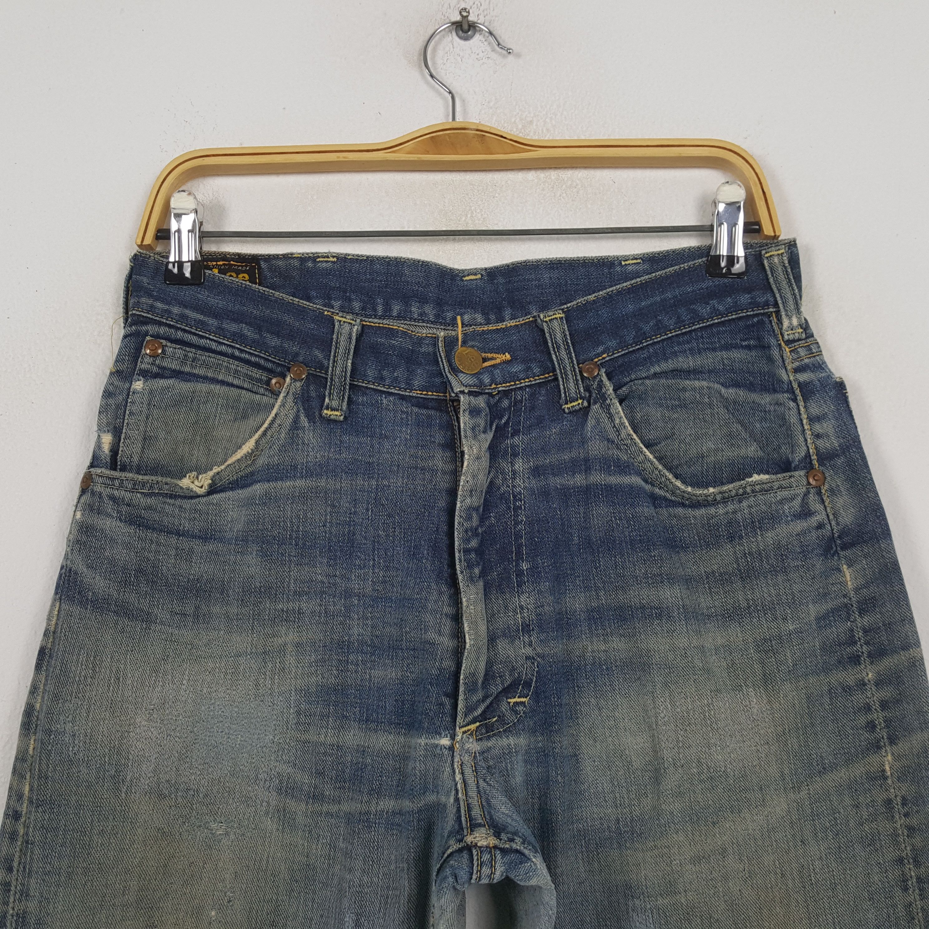 Lee Vintage 70's Lee Riders American Brand Distressed Jeans RR14 Size US 30 / EU 46 - 2 Thumbnail