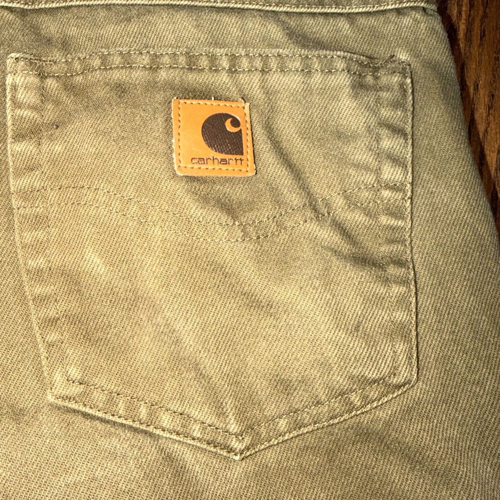 Carhartt VINTAGE Carhartt B162 BRK Flannel Lined Canvas Jeans Bark Brown Men’s 34x30 Size US 34 / EU 50 - 3 Thumbnail