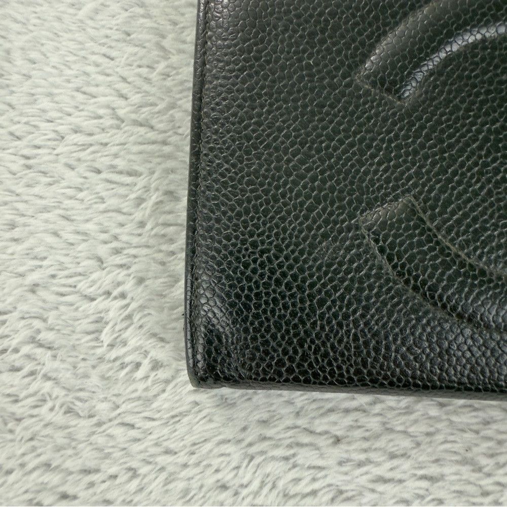 Chanel CHANEL CC Logo Grained Calfskin Leather Long Bifold Wallet Size ONE SIZE - 5 Thumbnail