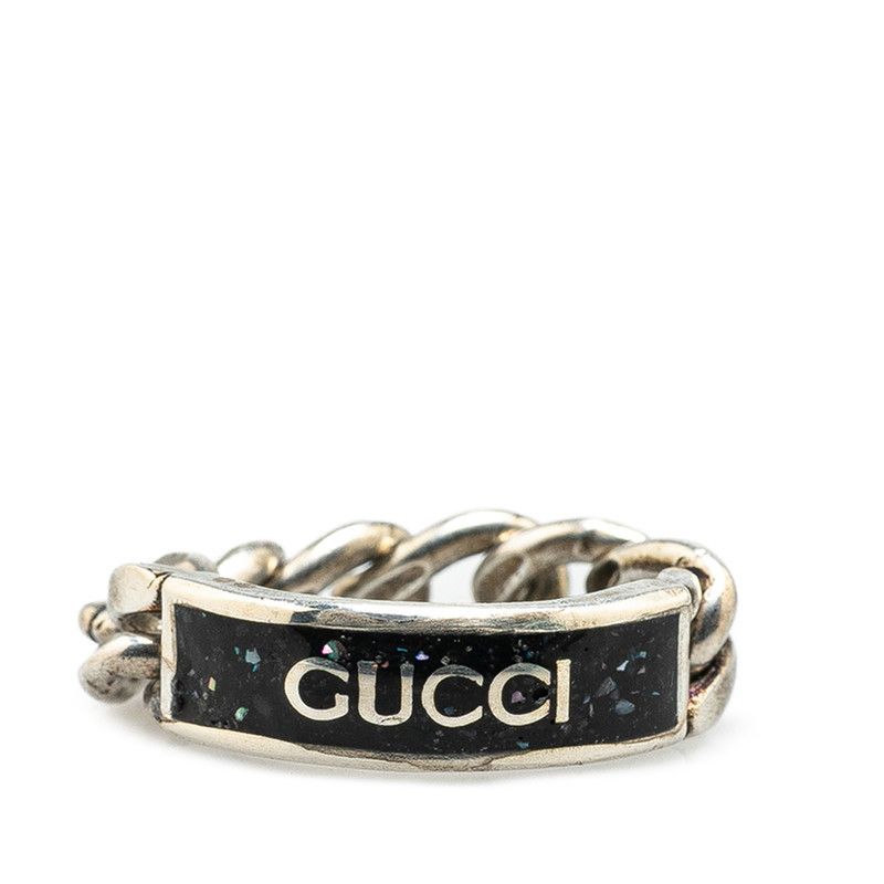 Gucci Gucci Gucci Logo SV925 Chain Ring Metal Ring 678711