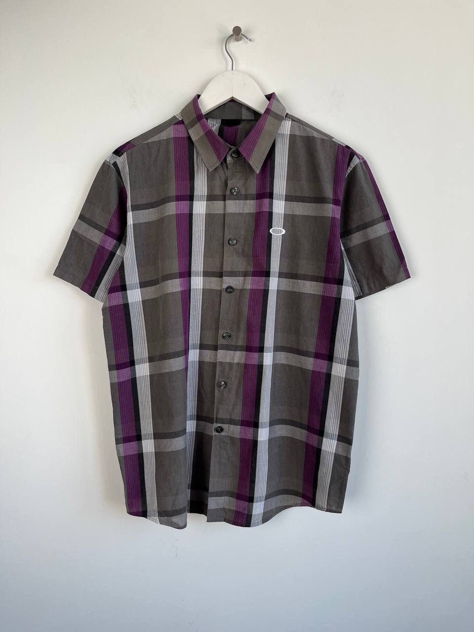 Oakley Oakley Chekered Grey Short Sleeve Shirt Size US M / EU 48-50 / 2 - 1 Thumbnail