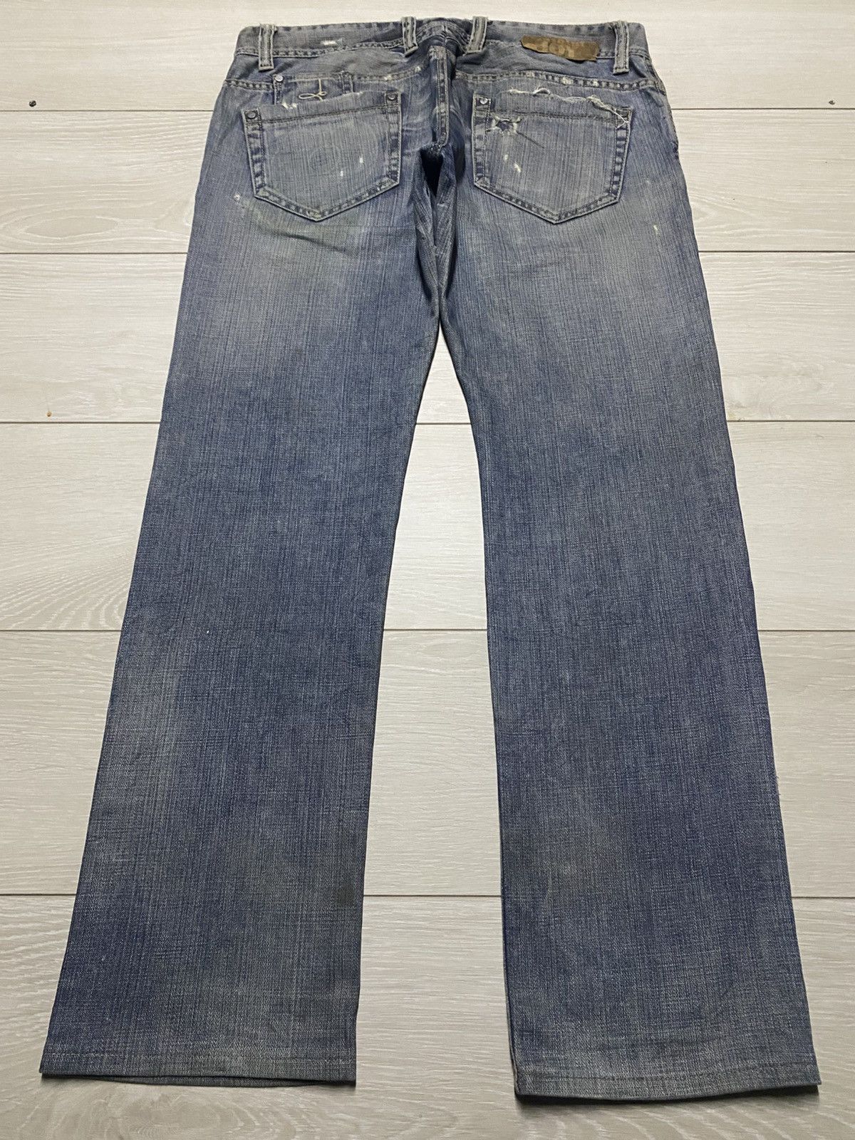 Absolut Joy Vintage Y2K Absolut Joy Mud Wash Distressed Loose Jeans Size US 35 - 2 Thumbnail
