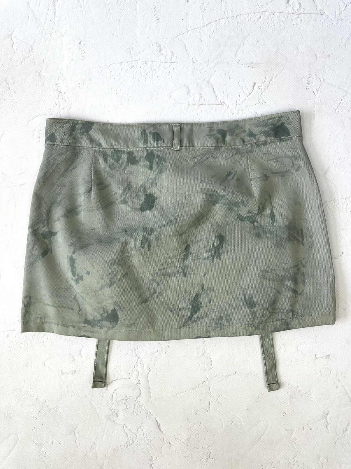 Beauty Beast × If Six Was Nine × Vintage Vintage Camo Bondage Mini Skirt Size 34" / US 12 / IT 48 - 4 Thumbnail