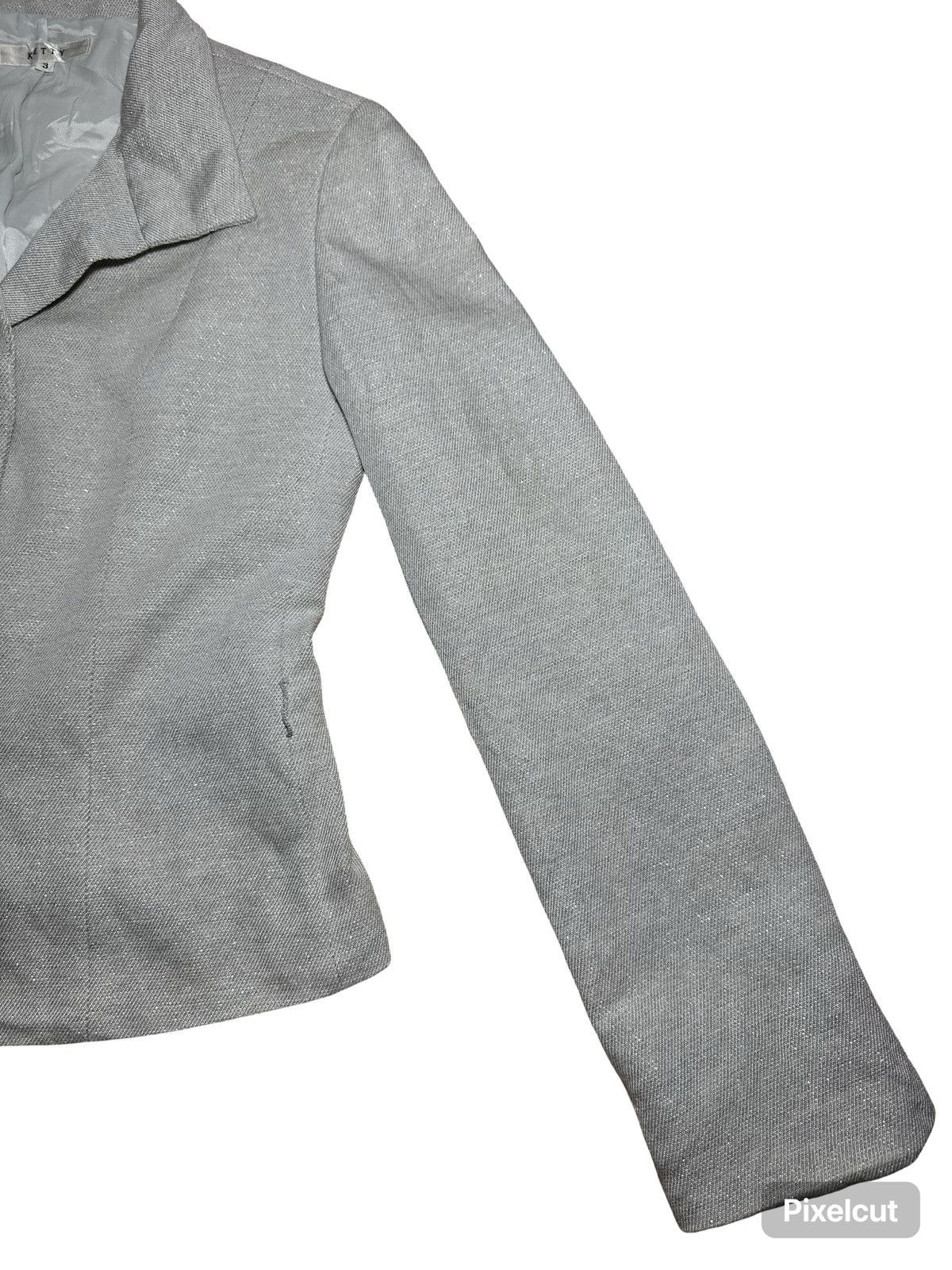 Other Ketty Cropped Blazer – Silver Shimmer ✨ Size S / US 4 / IT 40 - 3 Thumbnail