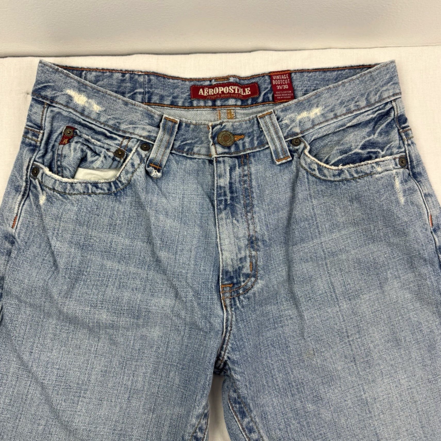 Vintage VINTAGE Aeropostale Jeans Bootcut Adult 31x30 Relaxed Blue 90s Punk Mens Jeans Size US 31 - 2 Thumbnail