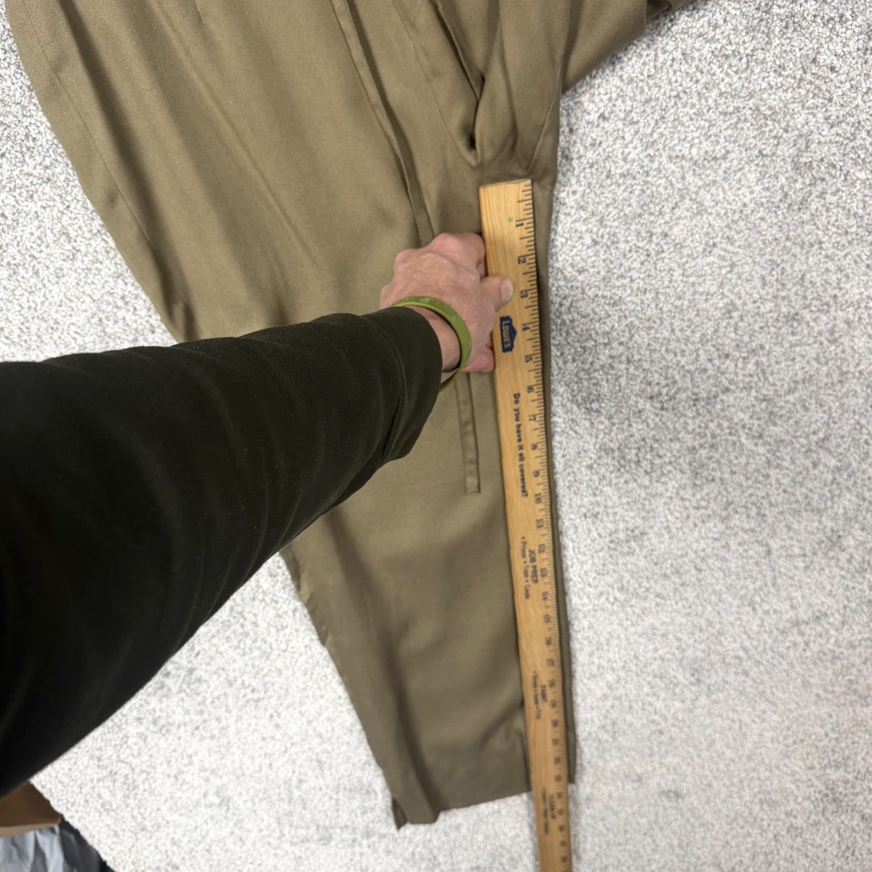 Vintage VINTAGE Finity Dress Pants Womens PM 30x23.5 Beige Silk Crepe Office Chic Size 32" / US 10 / IT 46 - 4 Thumbnail