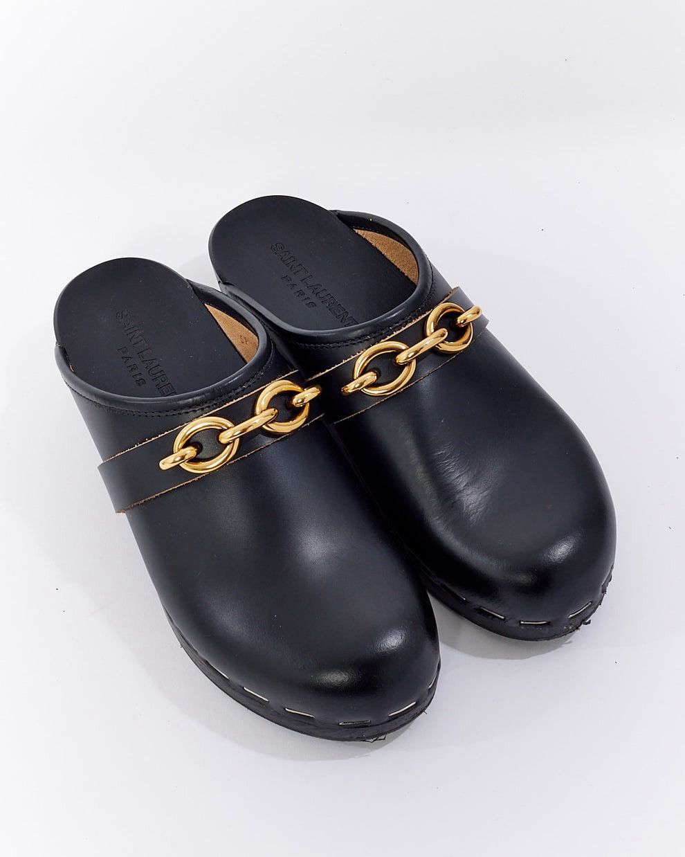 Saint Laurent Paris New Saint Laurent Le Maillon Clog IT 37/ US 7 Size US 7 / IT 37 - 2 Thumbnail