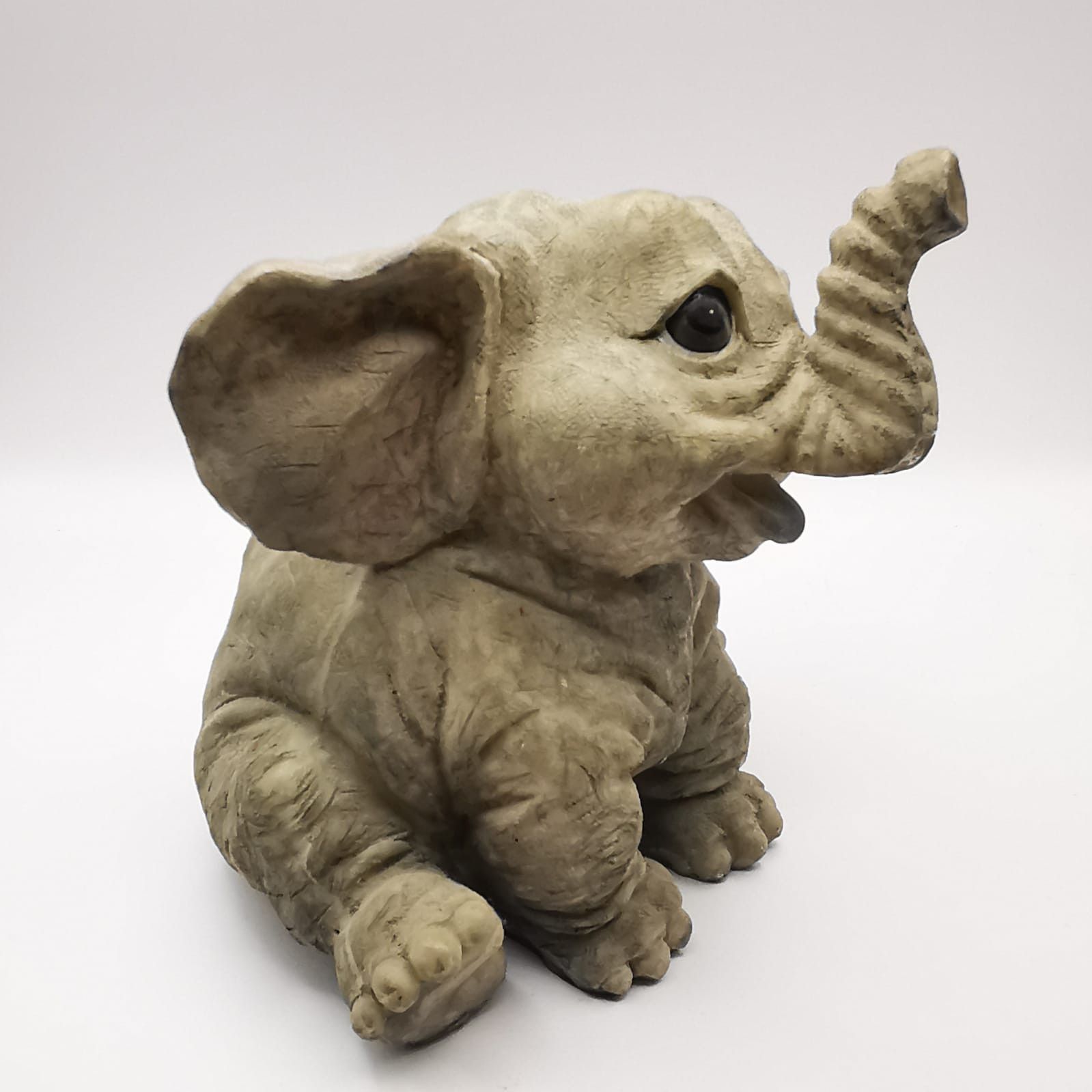 Vintage 80s Vintage Rare Elephant Figurine Fine Handmade 375g Size ONE SIZE - 2 Thumbnail