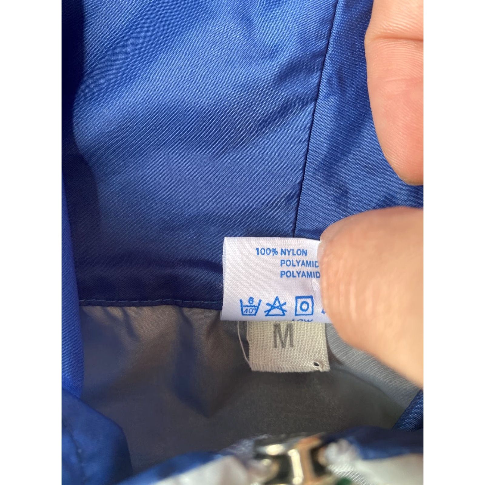 Nike VINTAGE Nike Running Windbreaker Full Zip Hooded Jacket Medium Blue 80s Mens Jacket Size US M / EU 48-50 / 2 - 3 Thumbnail