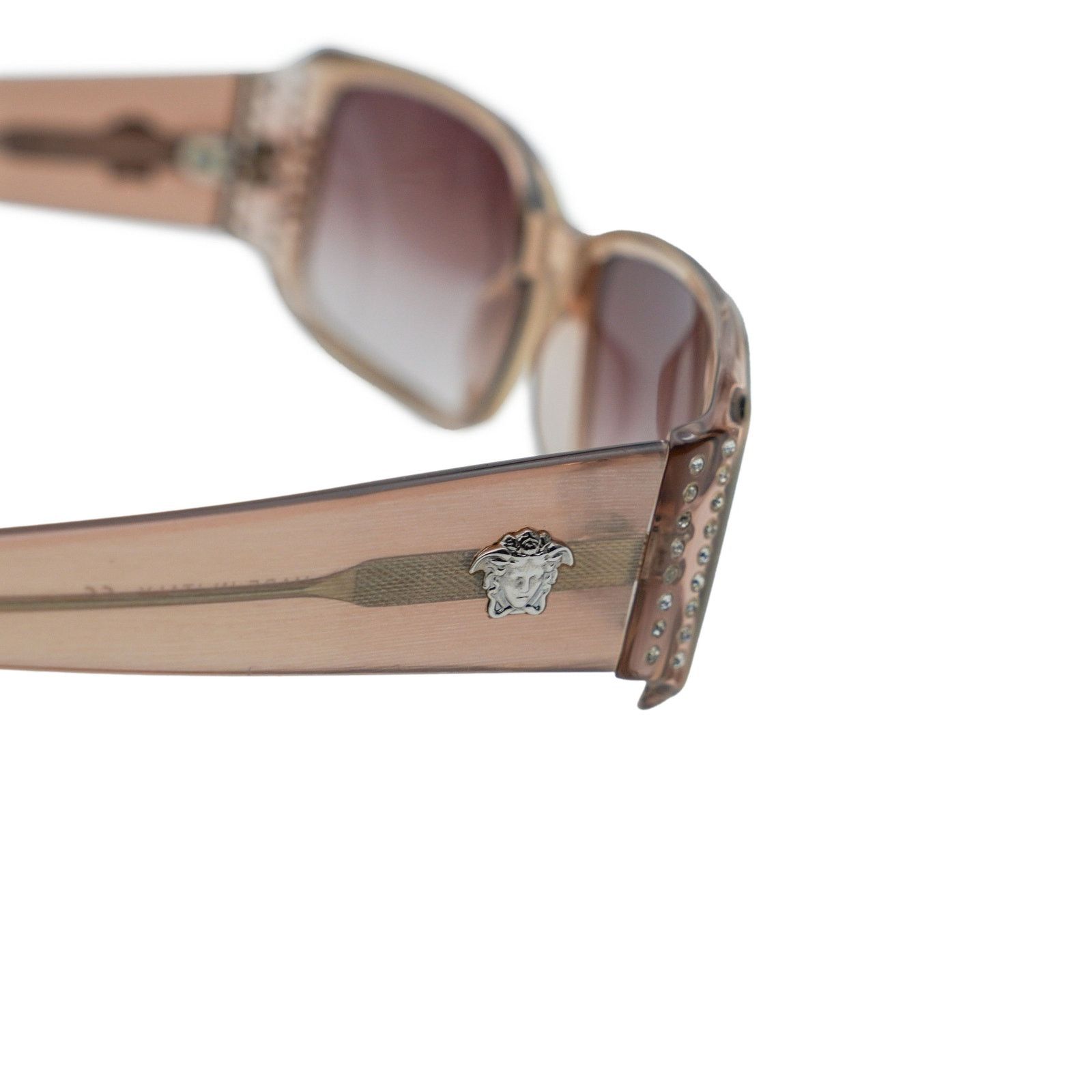 Versace Versace MOD 4041 Medusa Logo Crystal Rectangular Sunglasses Size ONE SIZE - 5 Thumbnail