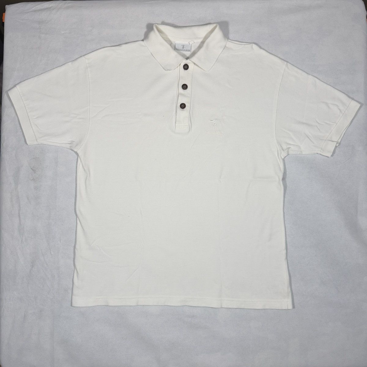 Trussardi VINTAGE TRUSSARDI ITALY Pique Polo Shirt Italian Luxury Size US S / EU 44-46 / 1 - 1 Thumbnail