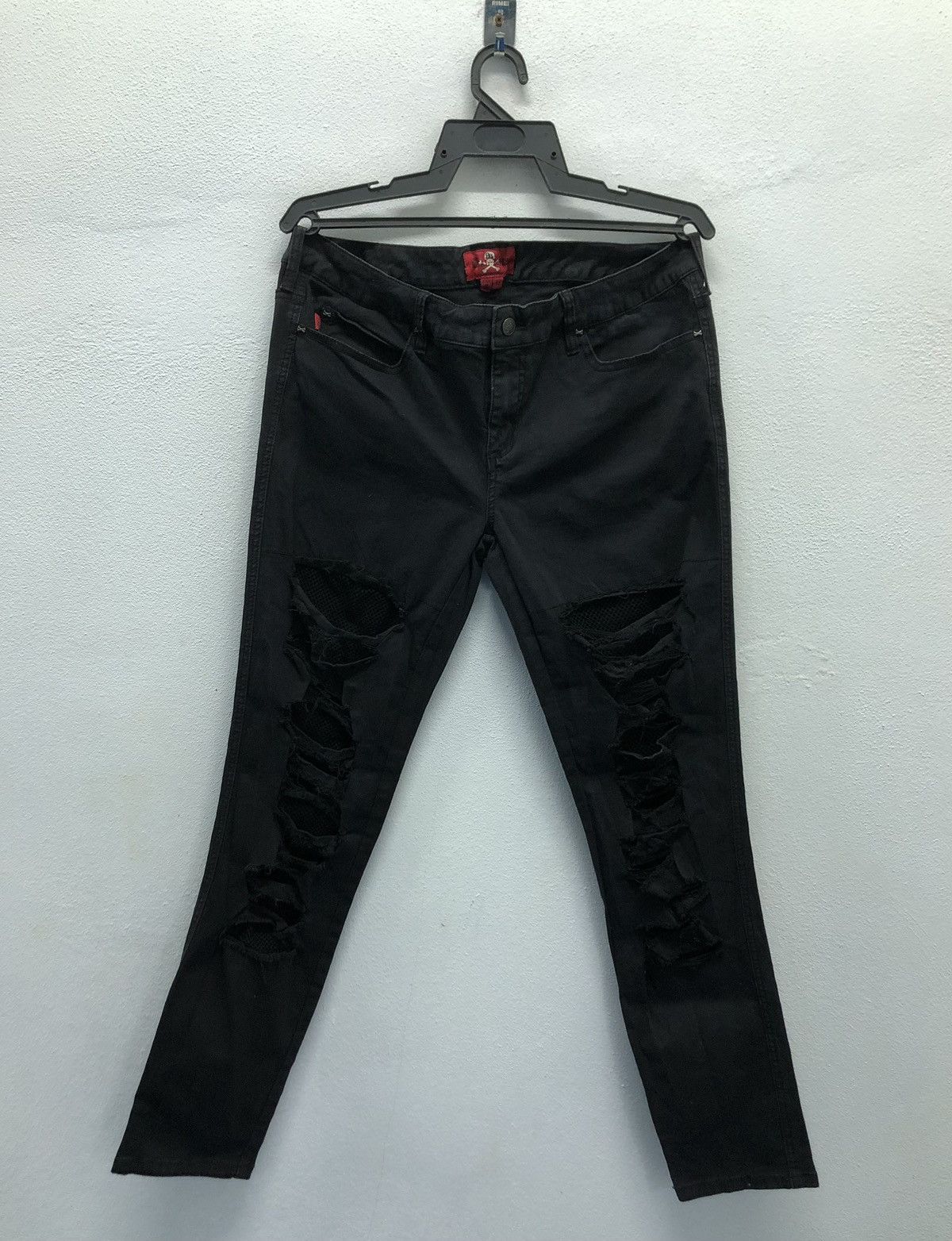Royal Bones by DAWG GOODMAN Black Distressed Skinny Jeans