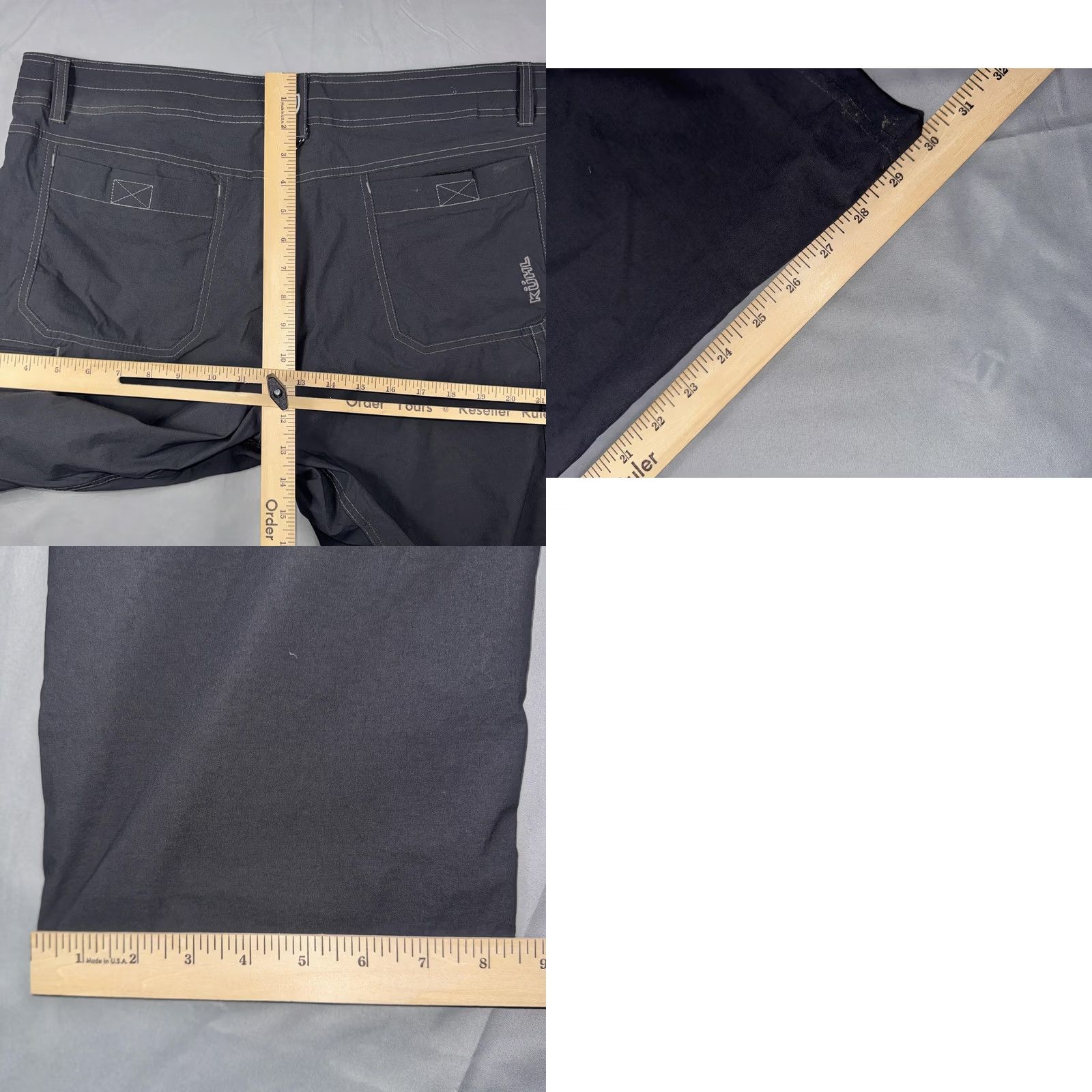 Vintage Kuhl Pants Mens 40x32 Gray Outdoor Hiking Stretch Nylon Khakis Zip Pocket Travel Size US 40 / EU 56 - 8 Thumbnail