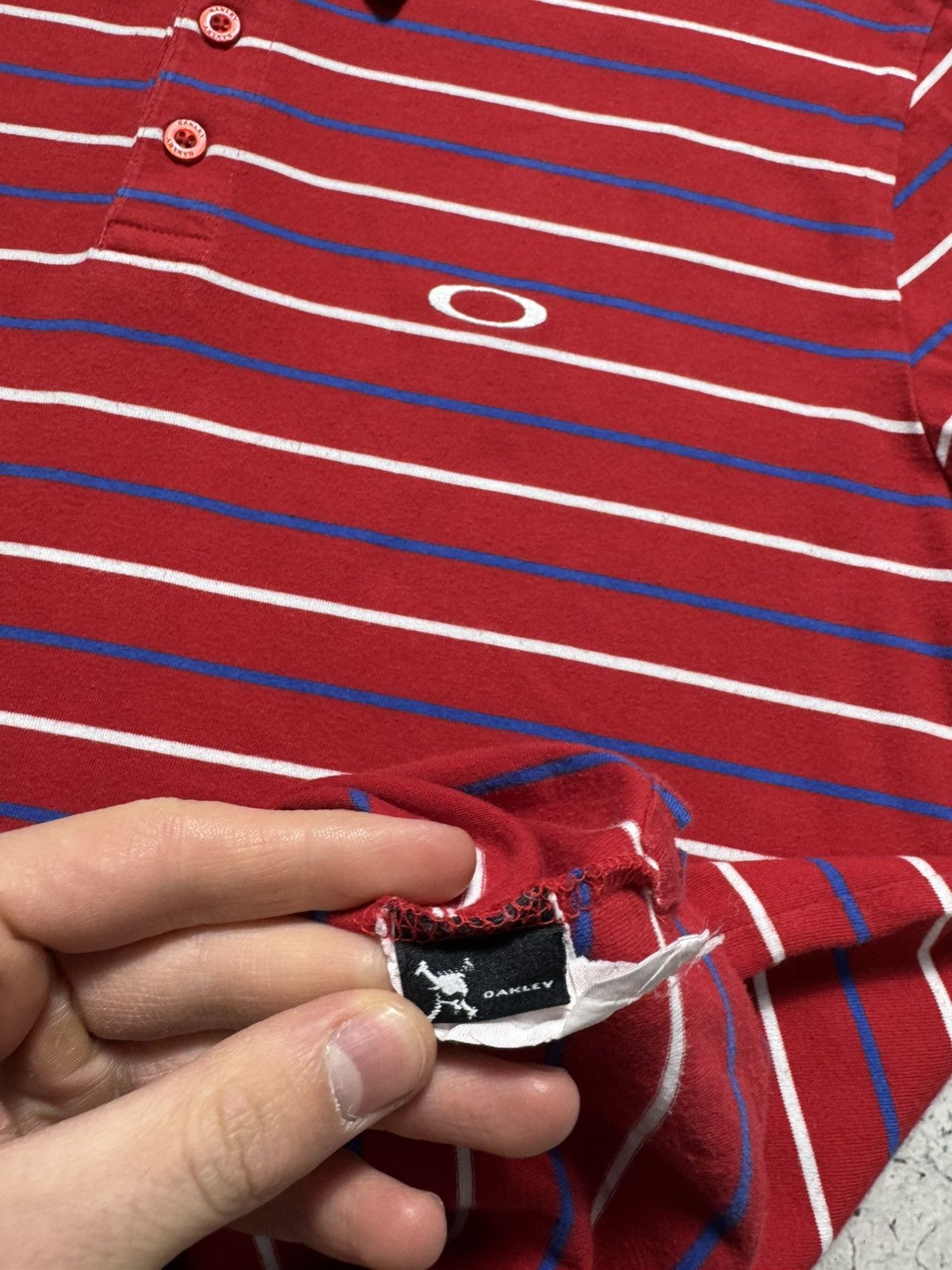 Oakley Oakley Striped Vintage Polo Shirt Size XL Size US XL / EU 56 / 4 - 8 Thumbnail