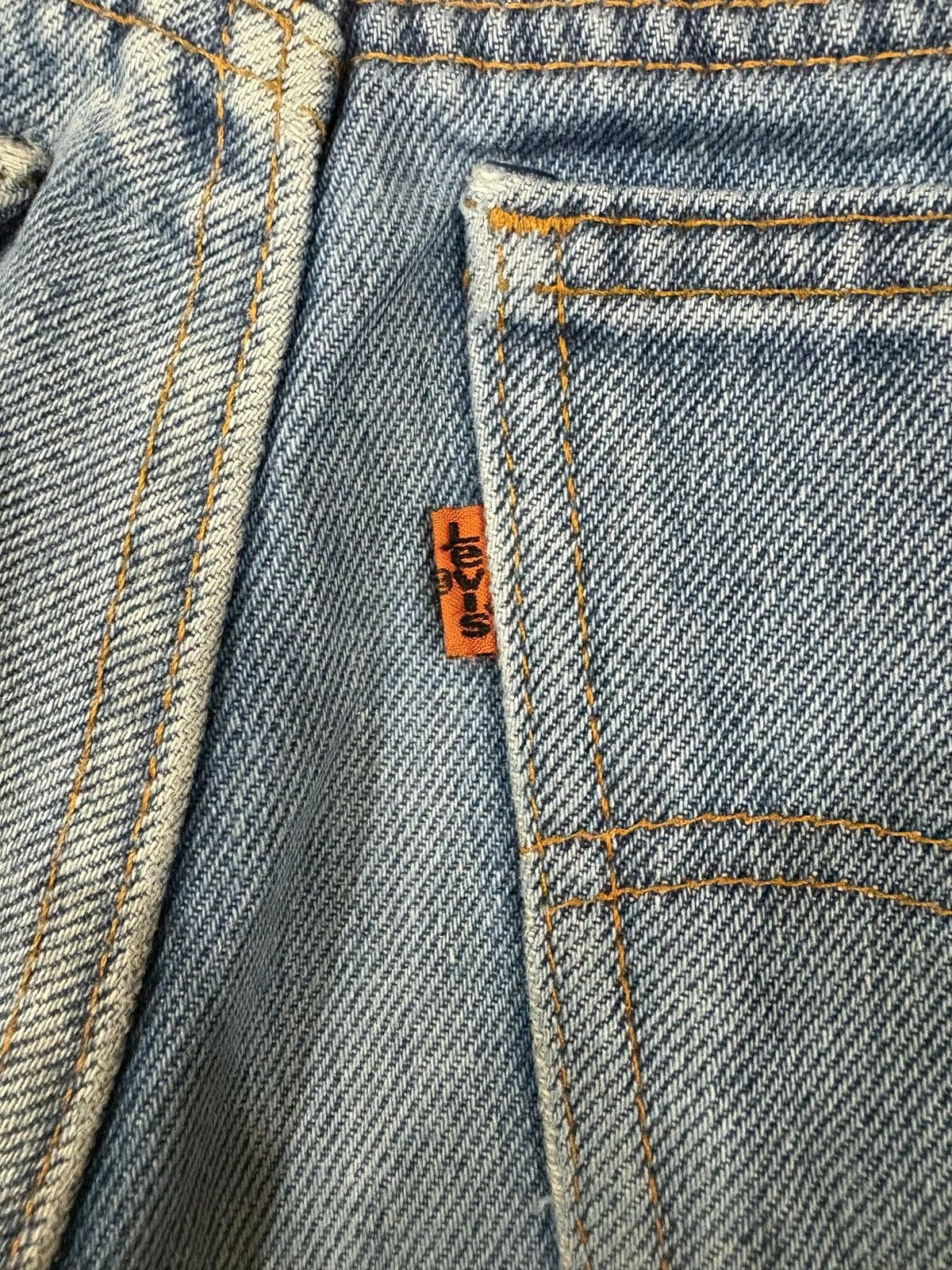 Levi's Vintage 70s Levis 718 Student Orange Tab Shorts Jeans Size US 26 / EU 42 - 8 Thumbnail