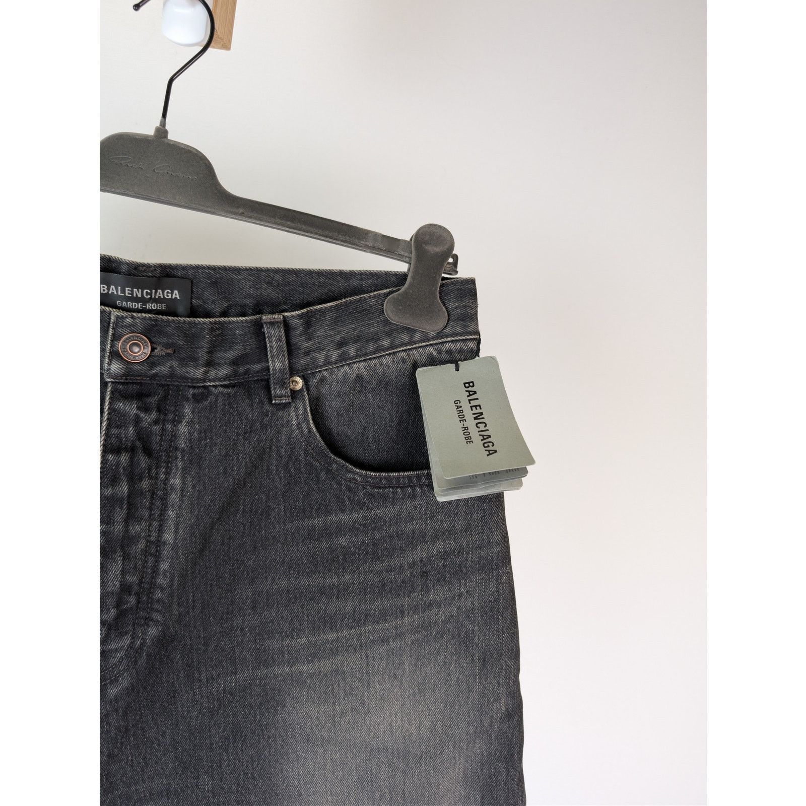 Balenciaga o1rshd1 Baggy Denim Pants in Wash Black / Marigold Size US 32 / EU 48 - 5 Thumbnail