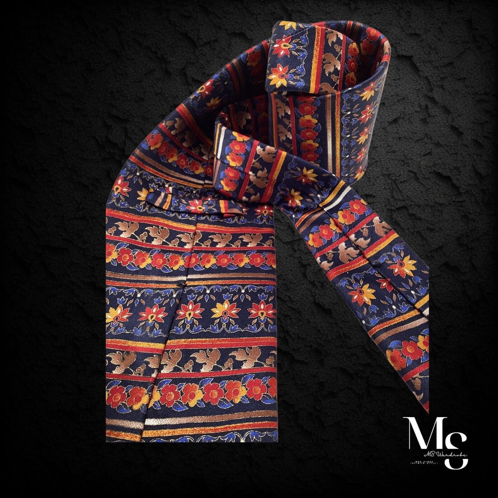 Zilli Zilli Blue Red Floral Luxury Silk Tie Hand Made In Italy Size ONE SIZE - 3 Thumbnail