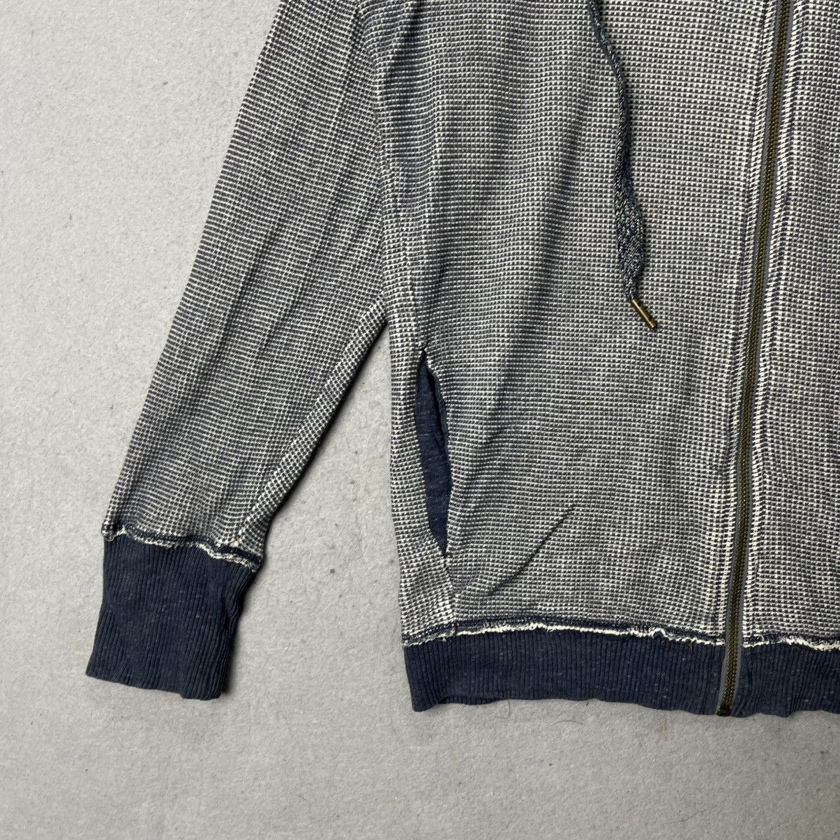 Diesel Diesel Co. Zip-Up Hoodie – Blue/Grey Waffle Knit Size US M / EU 48-50 / 2 - 5 Thumbnail