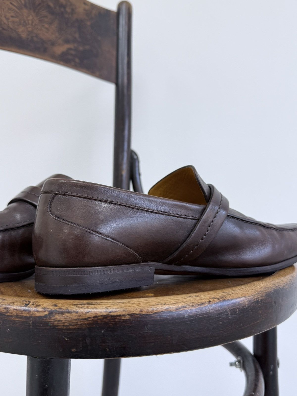 Gucci Gucci Brown Leather Loafer Shoes Size US 8 / EU 41 - 6 Thumbnail